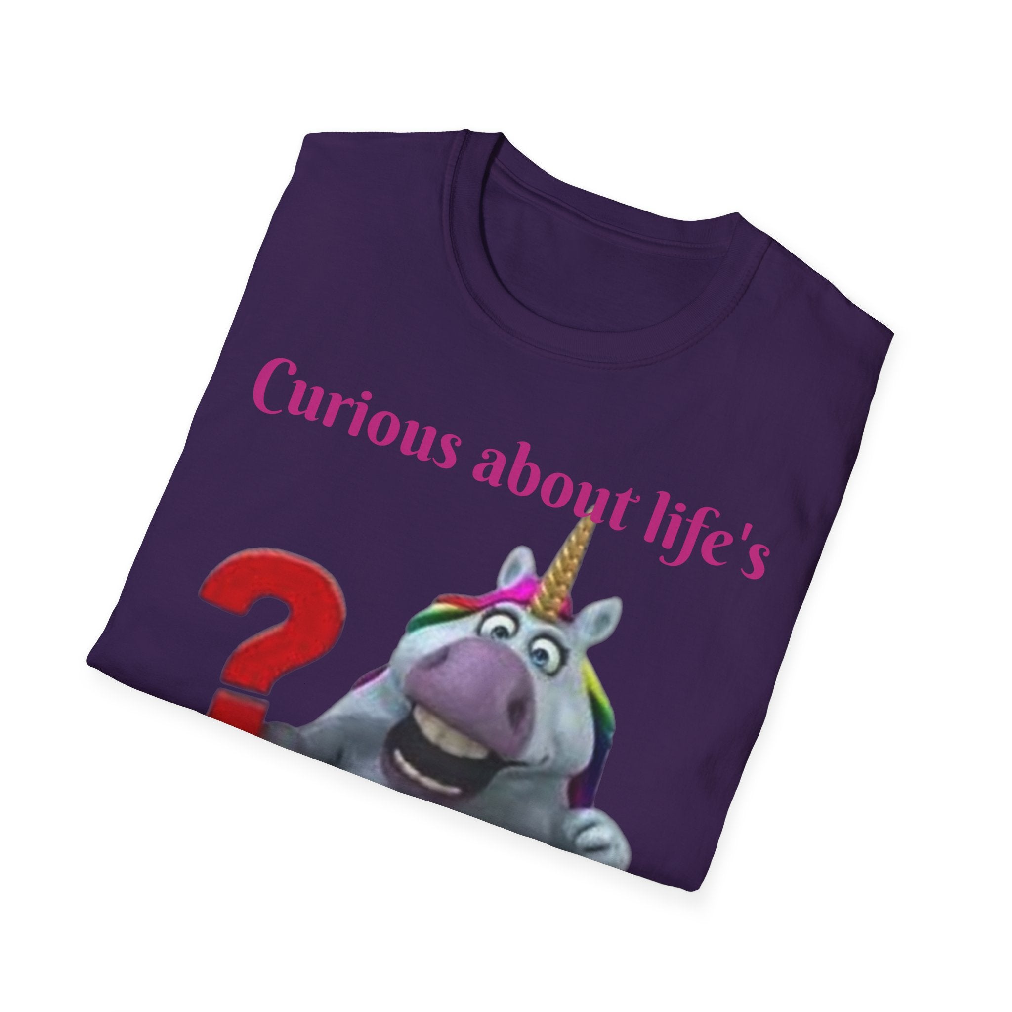Curious About Life's Magical Mysteries Unicorn Unisex Softstyle T-Shirt
