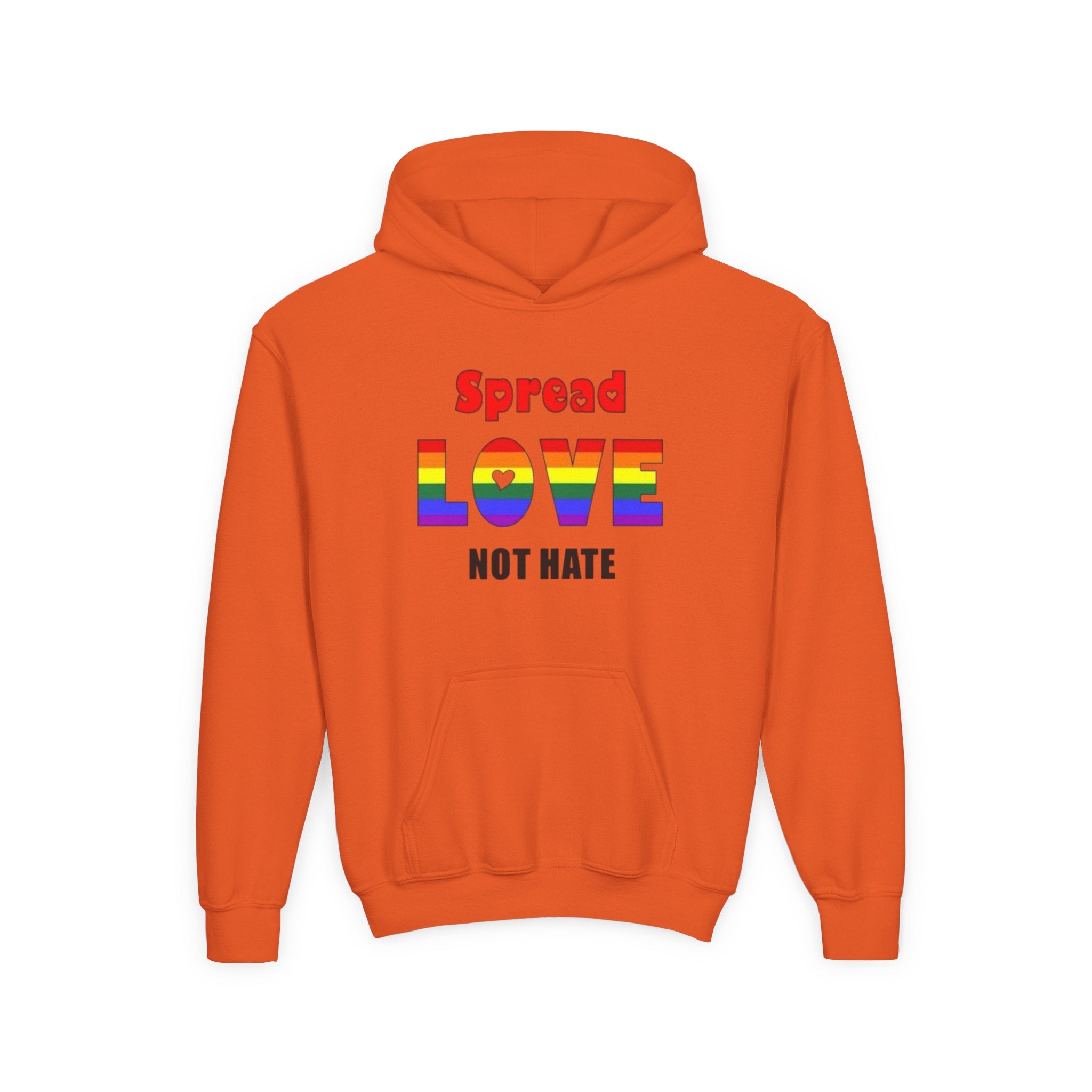 Spread Love Not Hate Youth Hooded Sweatshirt