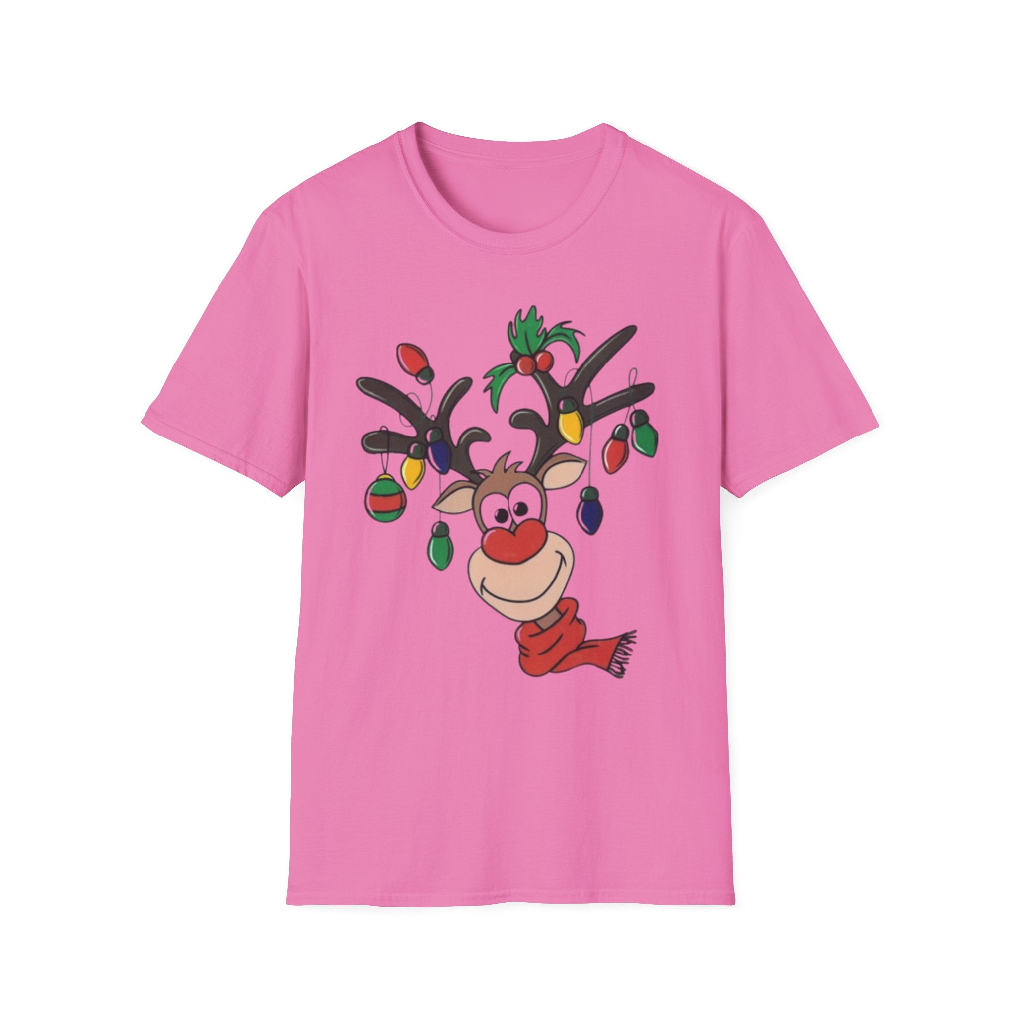 Festive Reindeer Unisex Softstyle T-Shirt