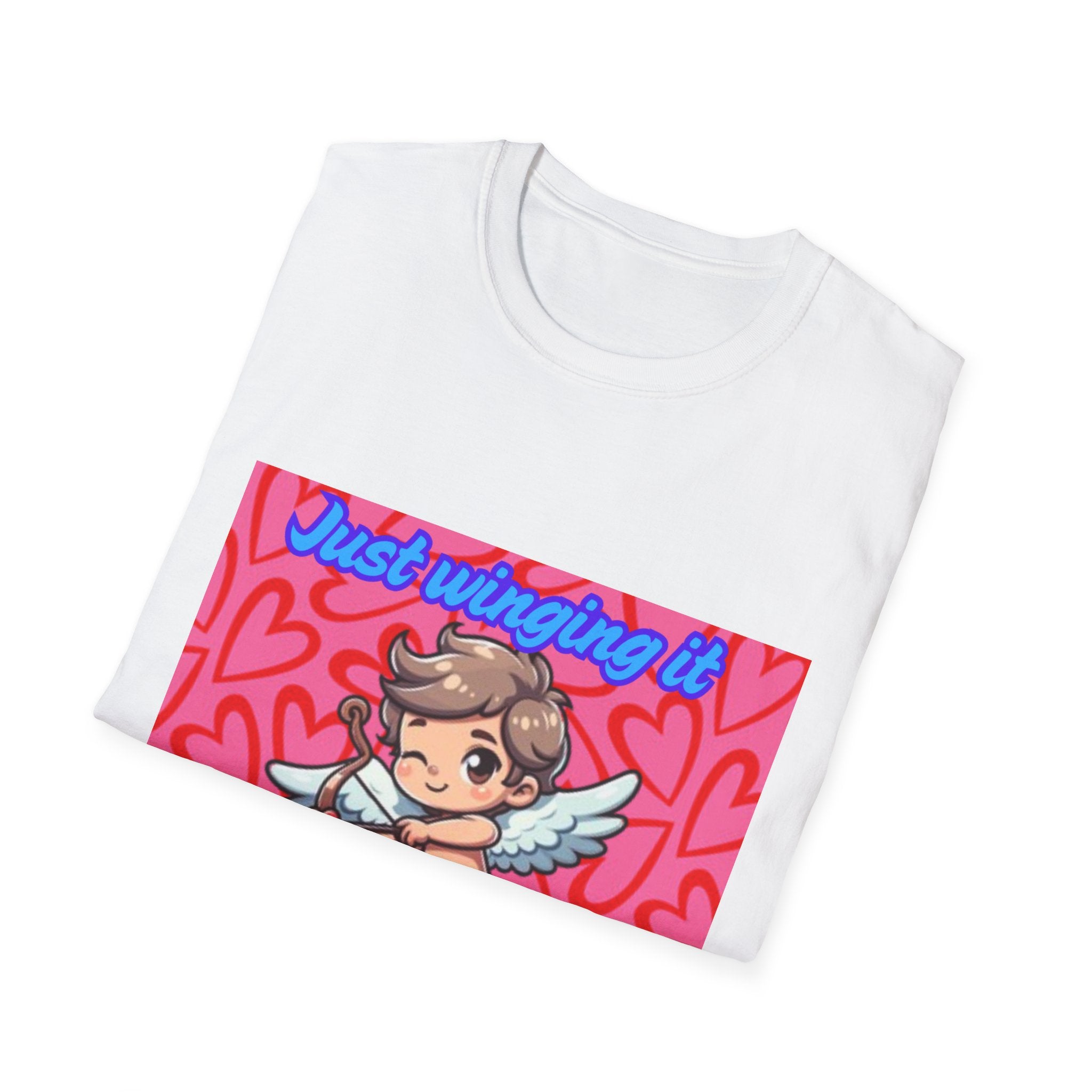 Just Winging It And Aiming For Love Unisex Softstyle T-Shirt
