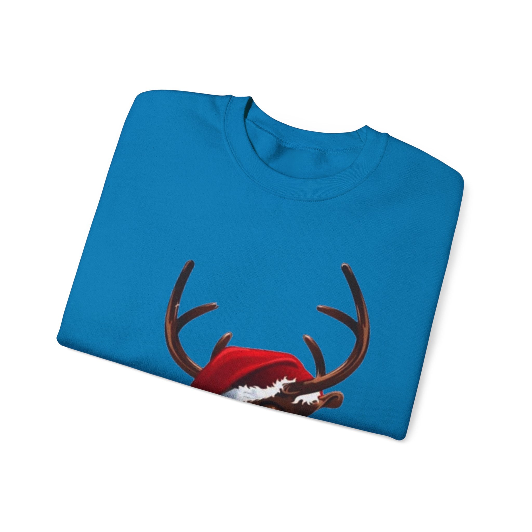 Festive Reindeer Unisex Heavy Blend™ Crewneck Sweatshirt