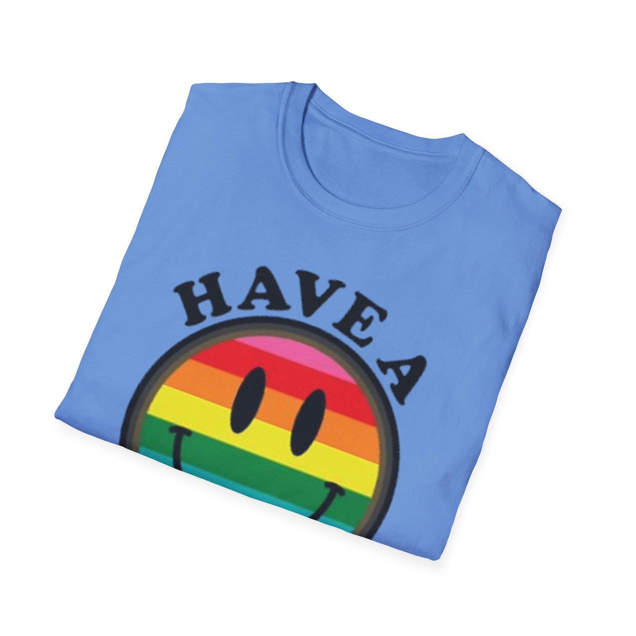 Have A Gay Day Rainbow Smile Unisex Softstyle T-Shirt
