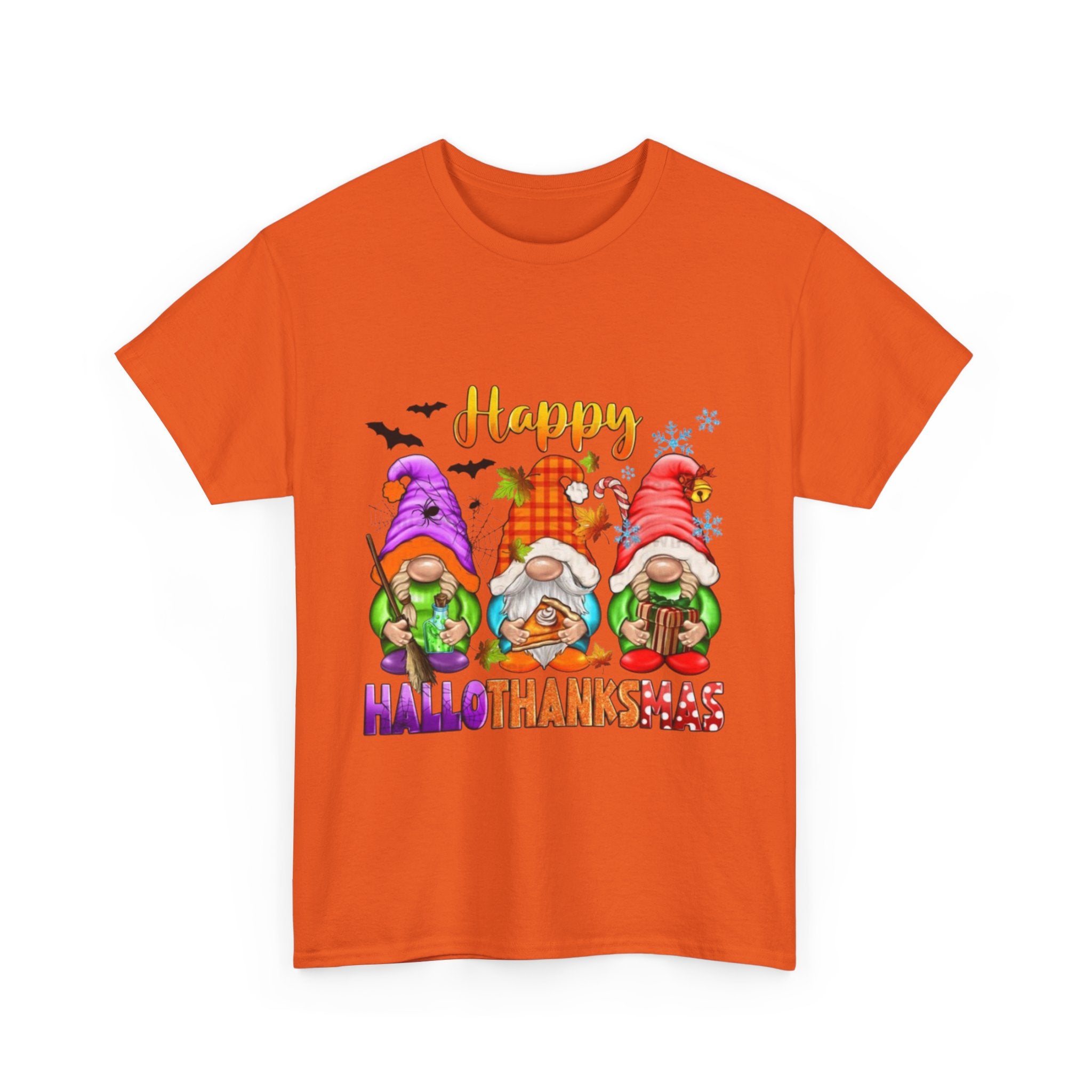 Happy Hallothanksmas Unisex Heavy Cotton T-Shirt