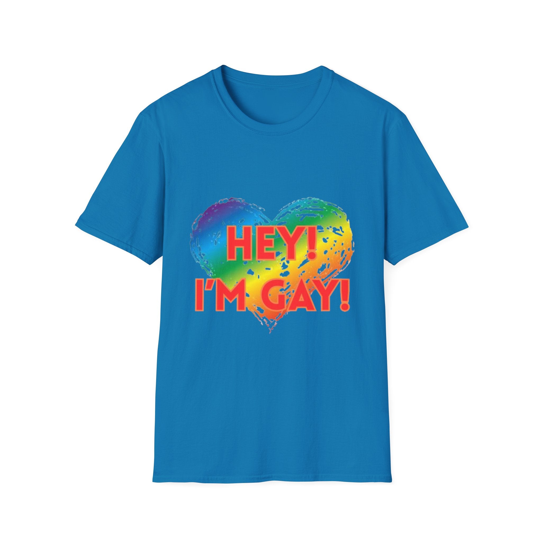 Hey I'm Gay! Unisex Softstyle T-Shirt