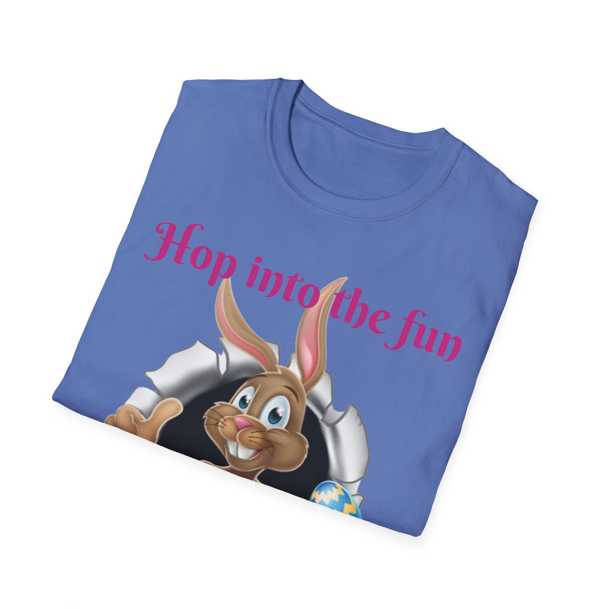 Hop Into The Fun I've Got Eggs-citing Surprises Bunny Unisex Softstyle T-Shirt