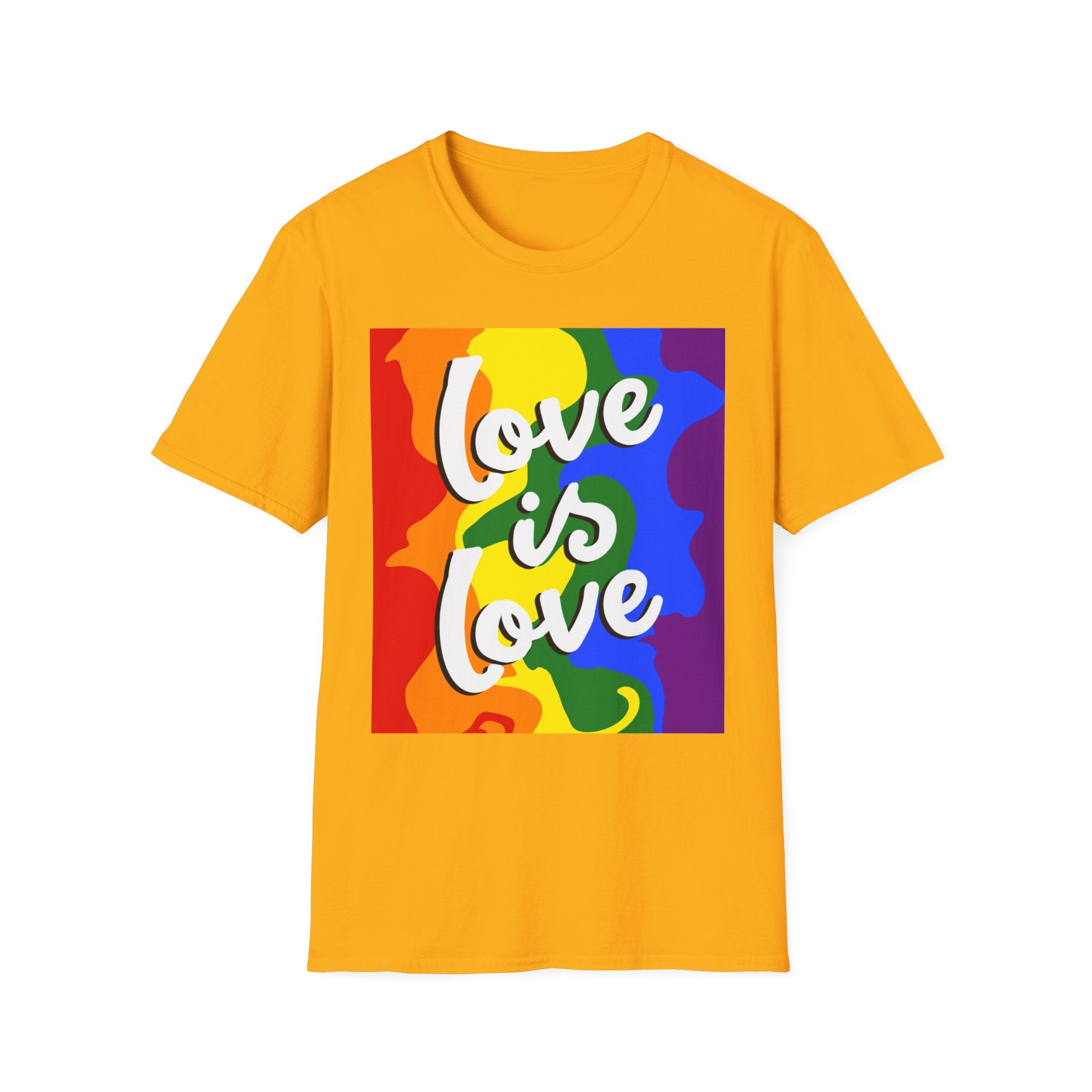 Colorful Pride Love is Love Unisex Softstyle T-Shirt