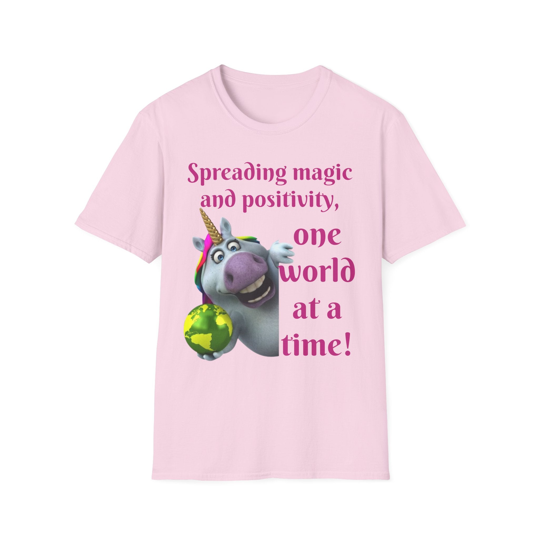 Spreading Magic And Positivity, One World At A Time! Unisex Softstyle T-Shirt
