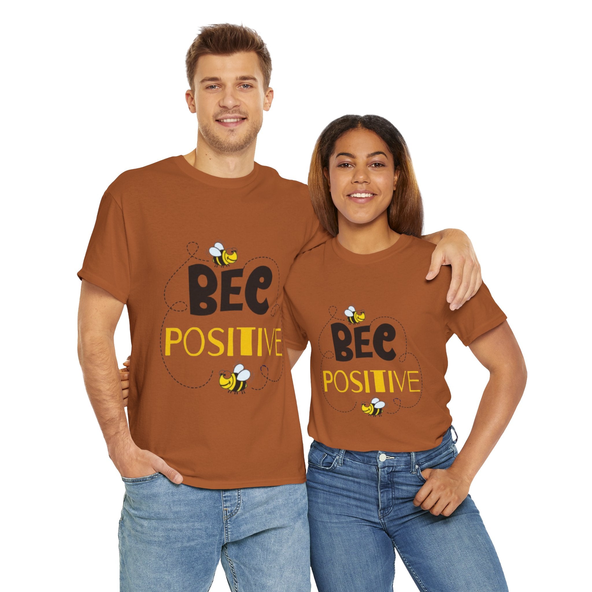 Bee Positive Unisex Heavy Cotton T-Shirt