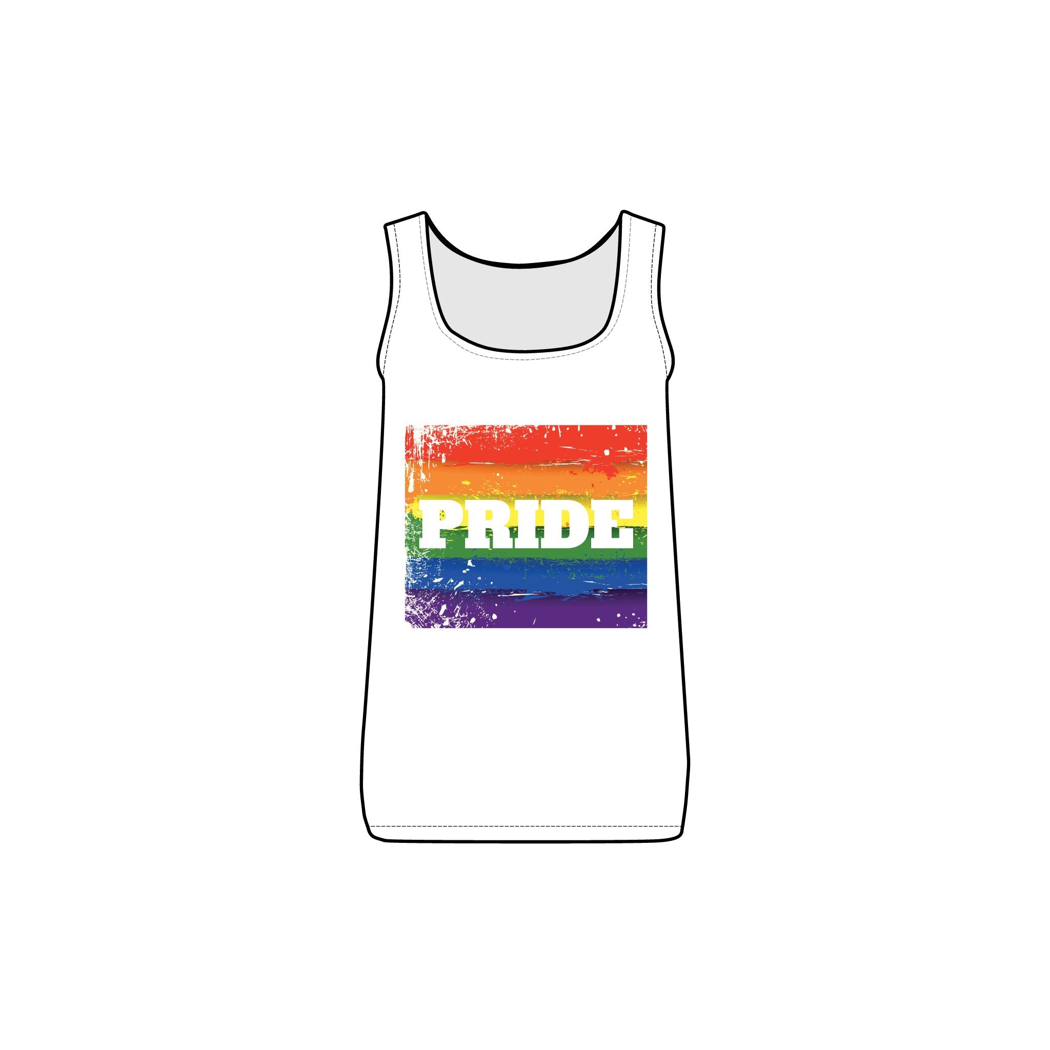Pride Rainbow Women's Baby Rib Tank Top