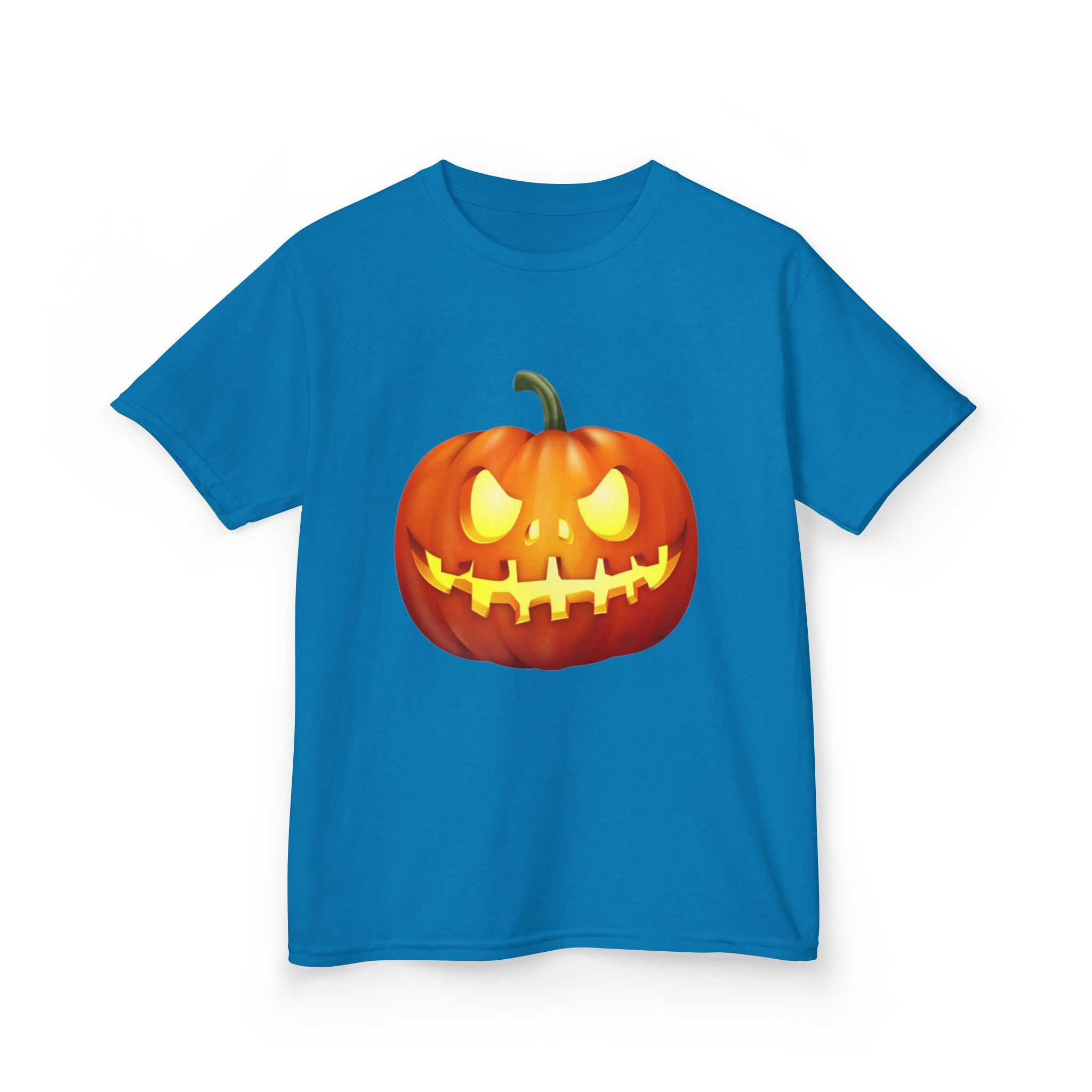 Halloween Pumpkin Kids Heavy Cotton Short Sleeve T-Shirt