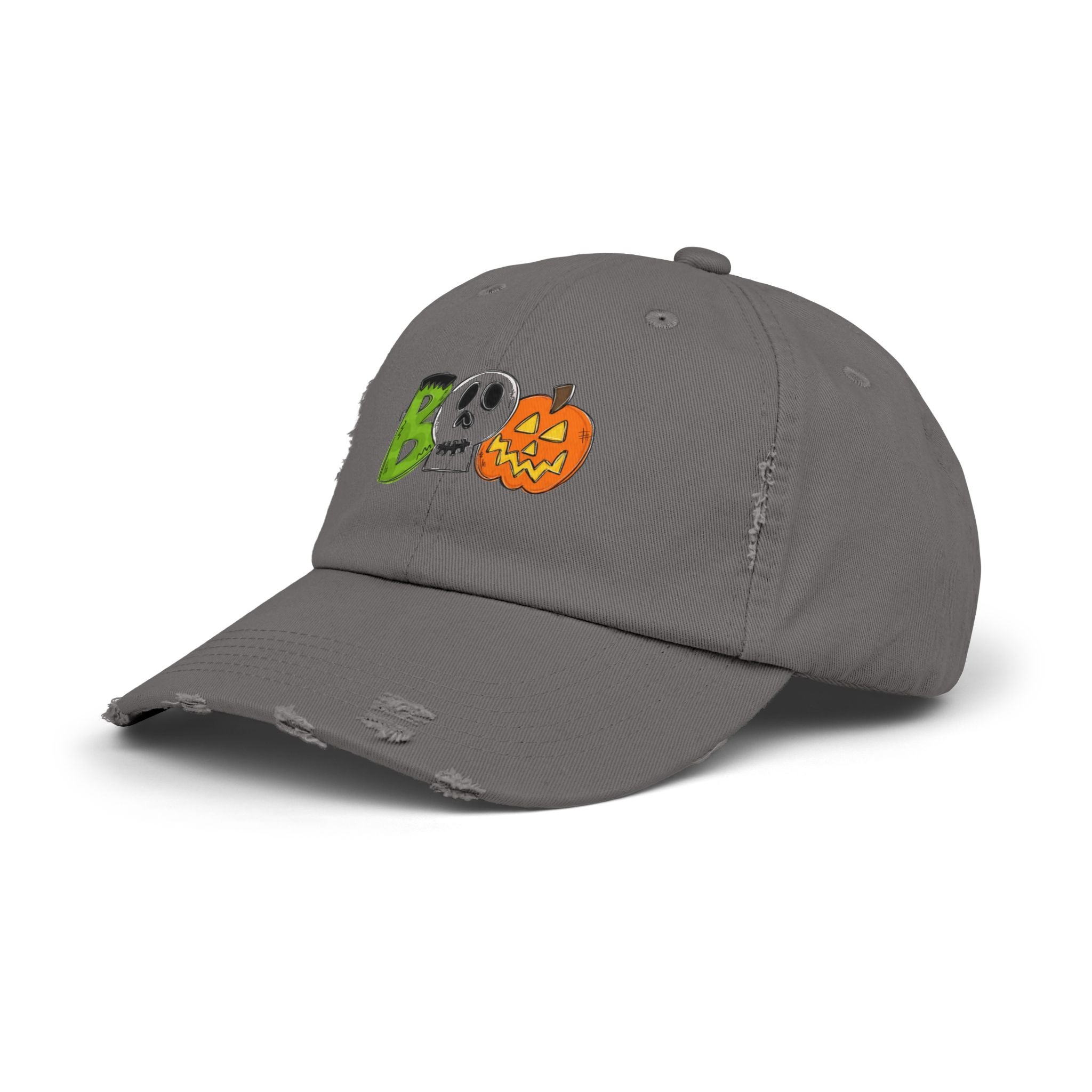 Halloween BOO Unisex Distressed Cap