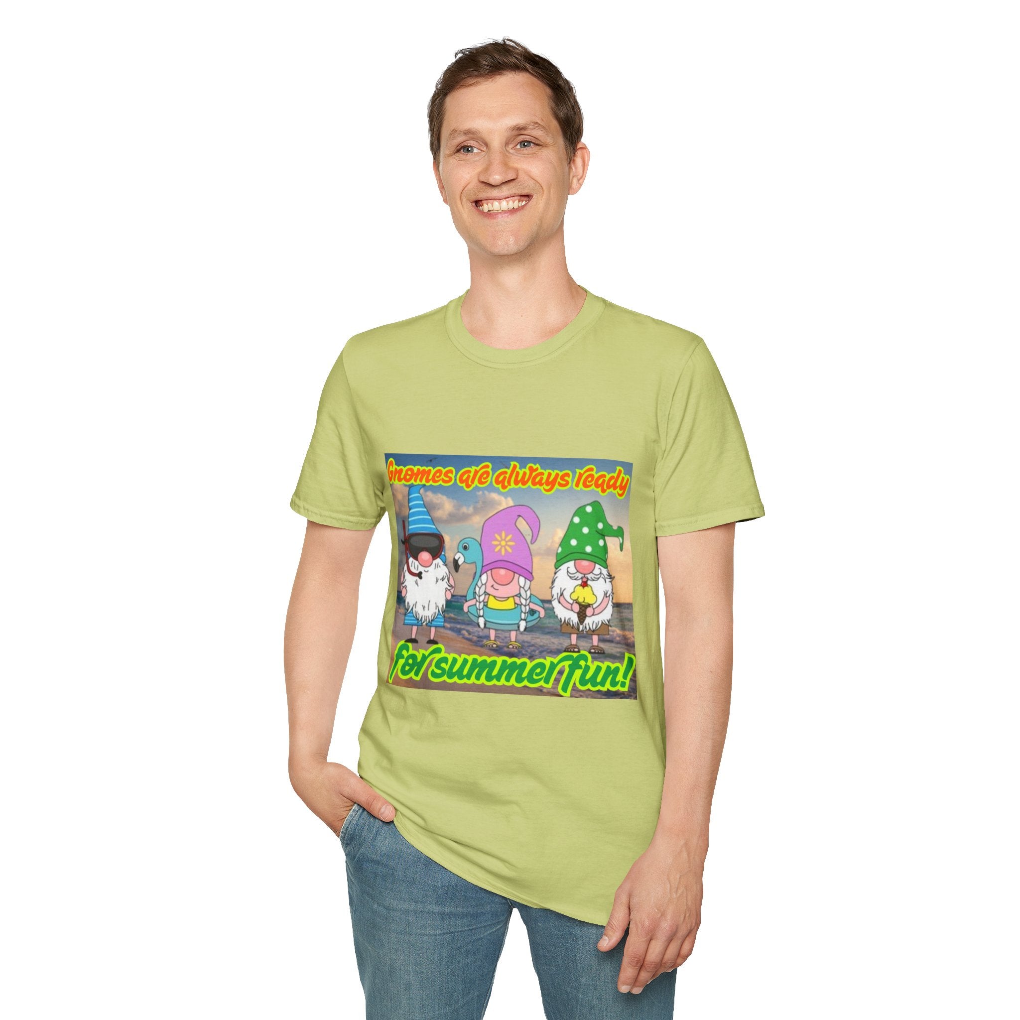 Gnomes Are Always Ready For Summer Fun! Unisex Softstyle T-Shirt