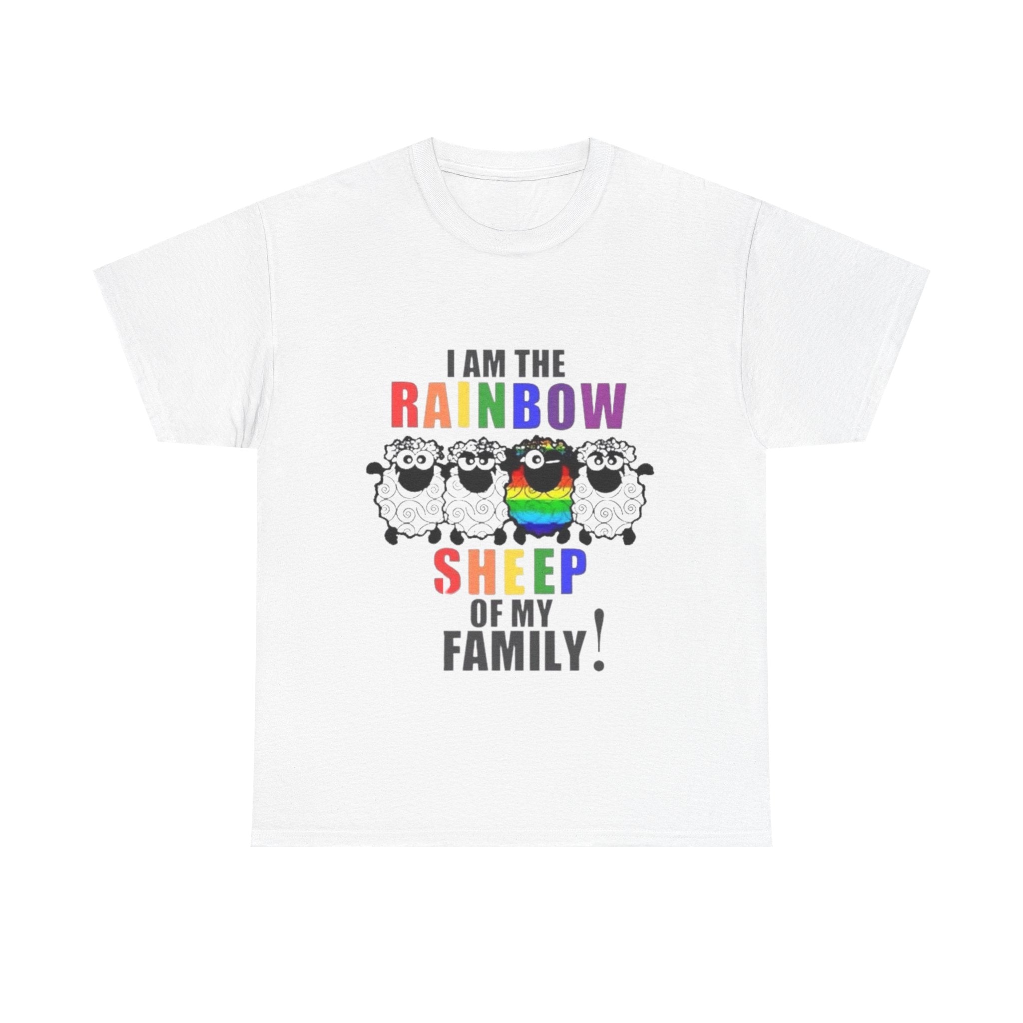I Am The Rainbow Sheep Of My Family Unisex Heavy Cotton T-Shirt