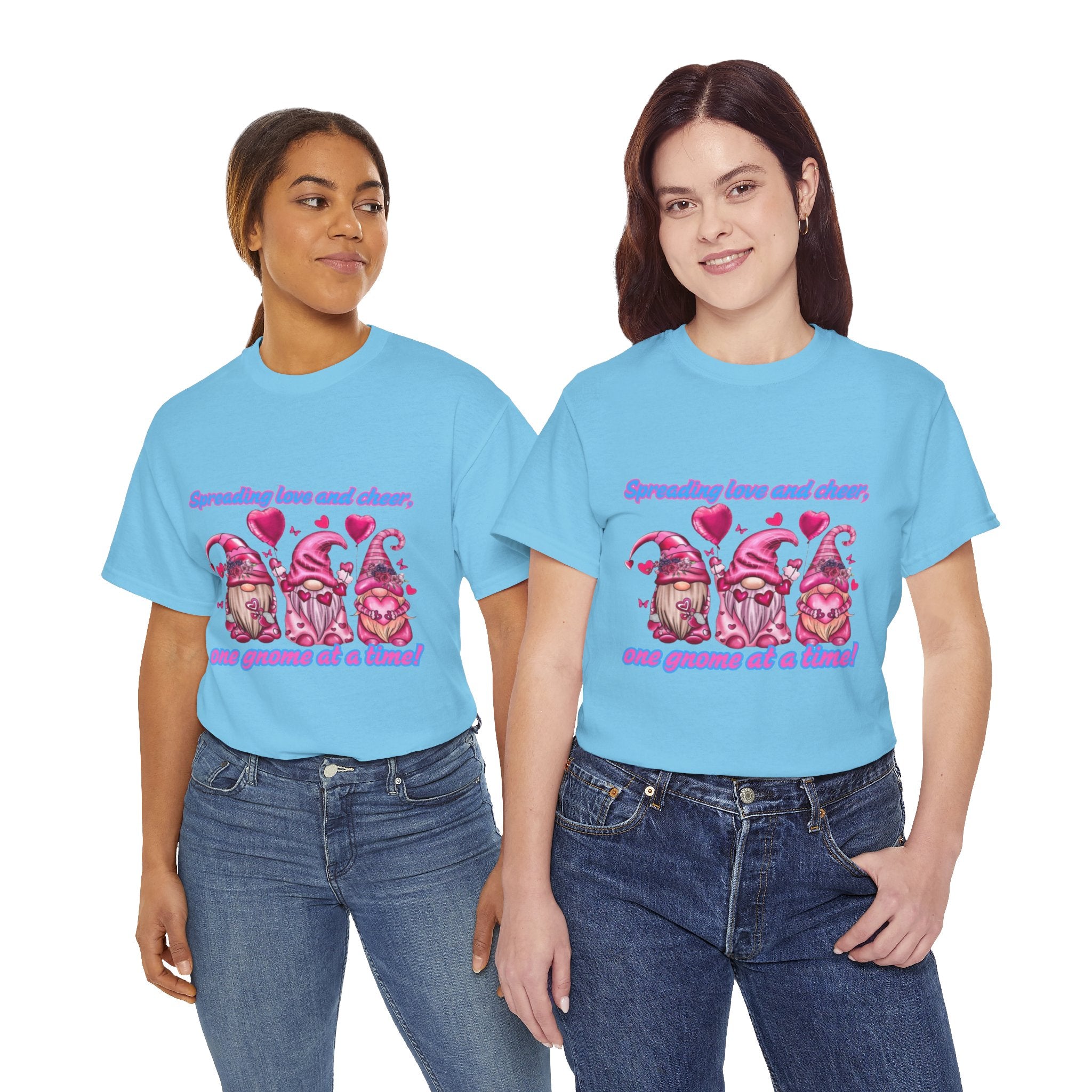 Spreading Love And Cheer, One Gnome At A Time Unisex Heavy Cotton T-Shirt
