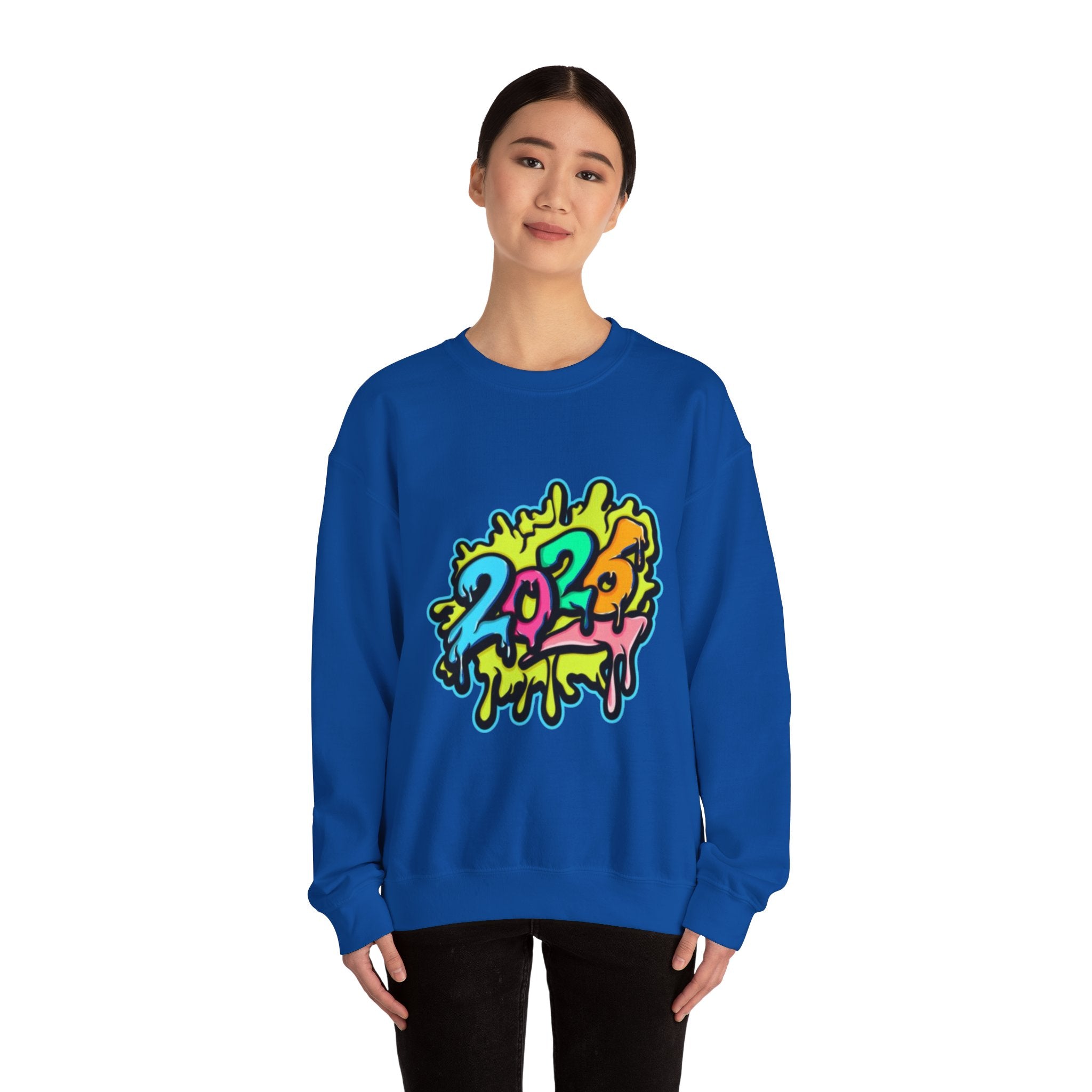2026 Colorful Drip Design Unisex Sweatshirt