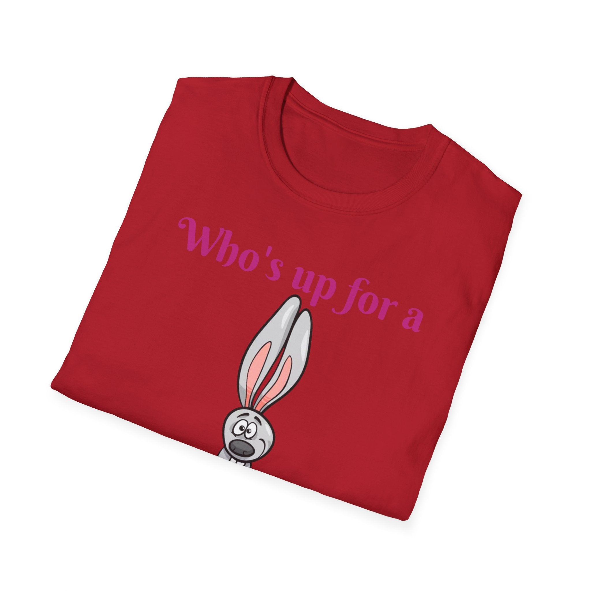 Who's Up For A Treasure Hunt Bunny Unisex Softstyle T-Shirt