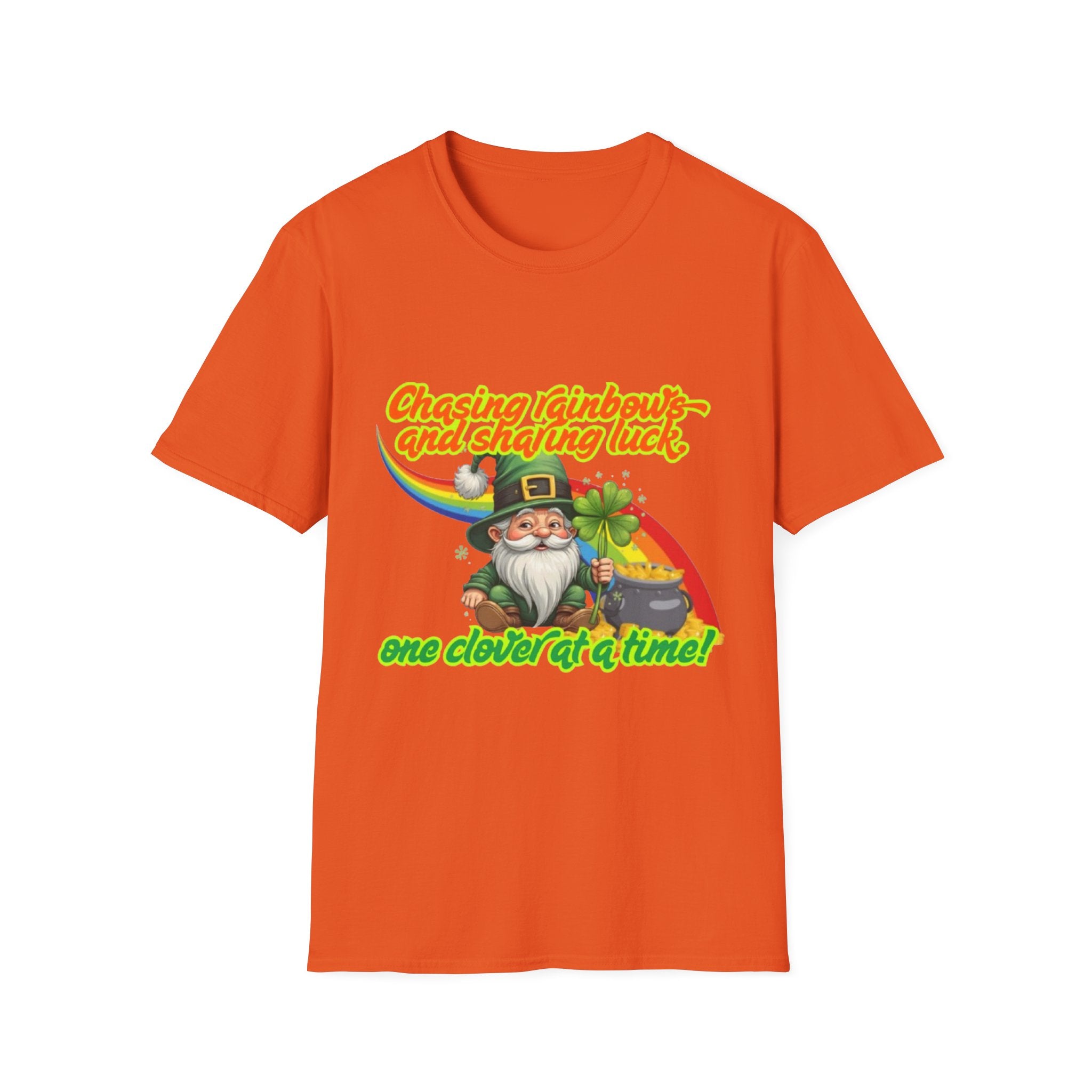 Chasing Rainbows And Sharing Luck, One Clover At A Time! Unisex Softstyle T-Shirt