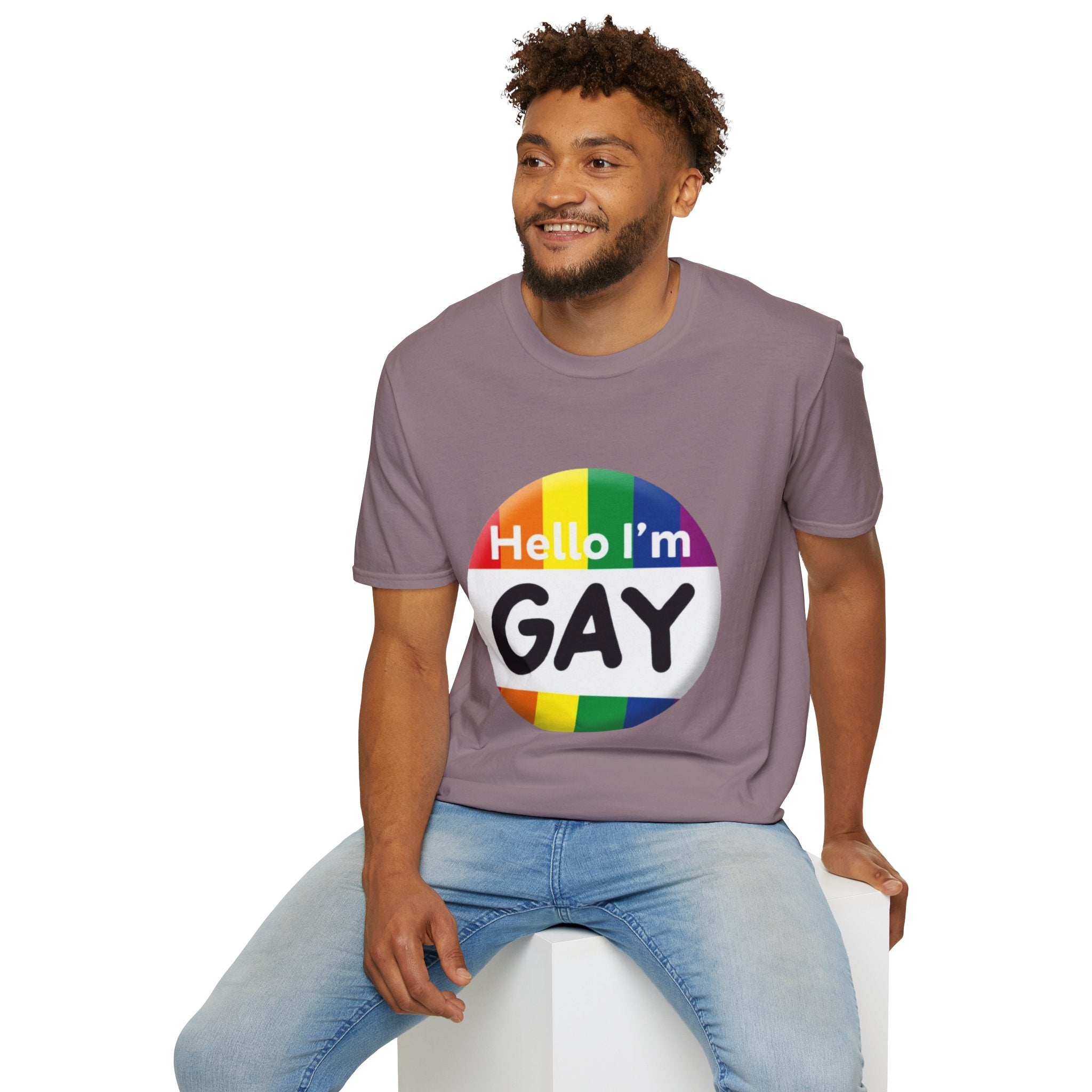 Hello I'm Gay Unisex Softstyle T-Shirt