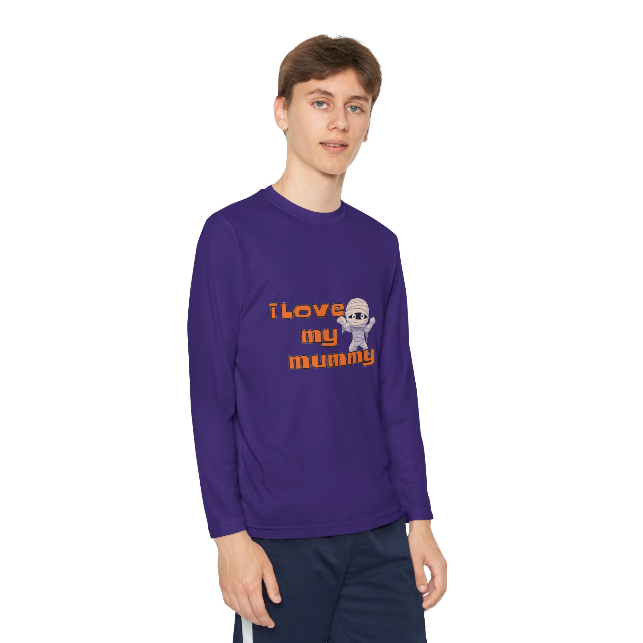 I Love My Mummy Youth Long Sleeve Competitor T-Shirt