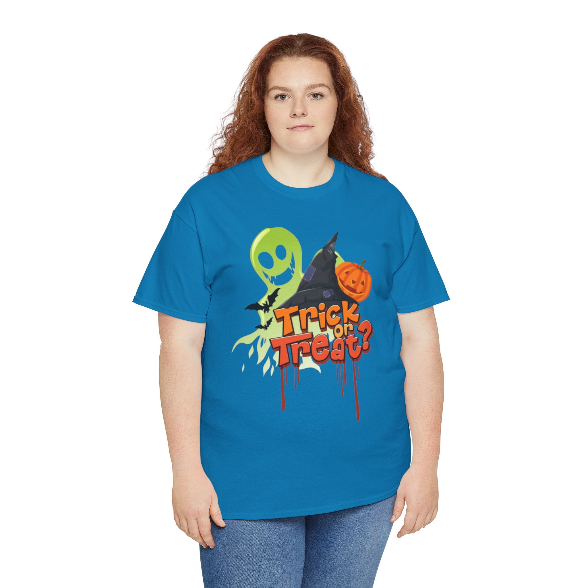 Halloween Trick or Treat Unisex Heavy Cotton Short Sleeve T-Shirt
