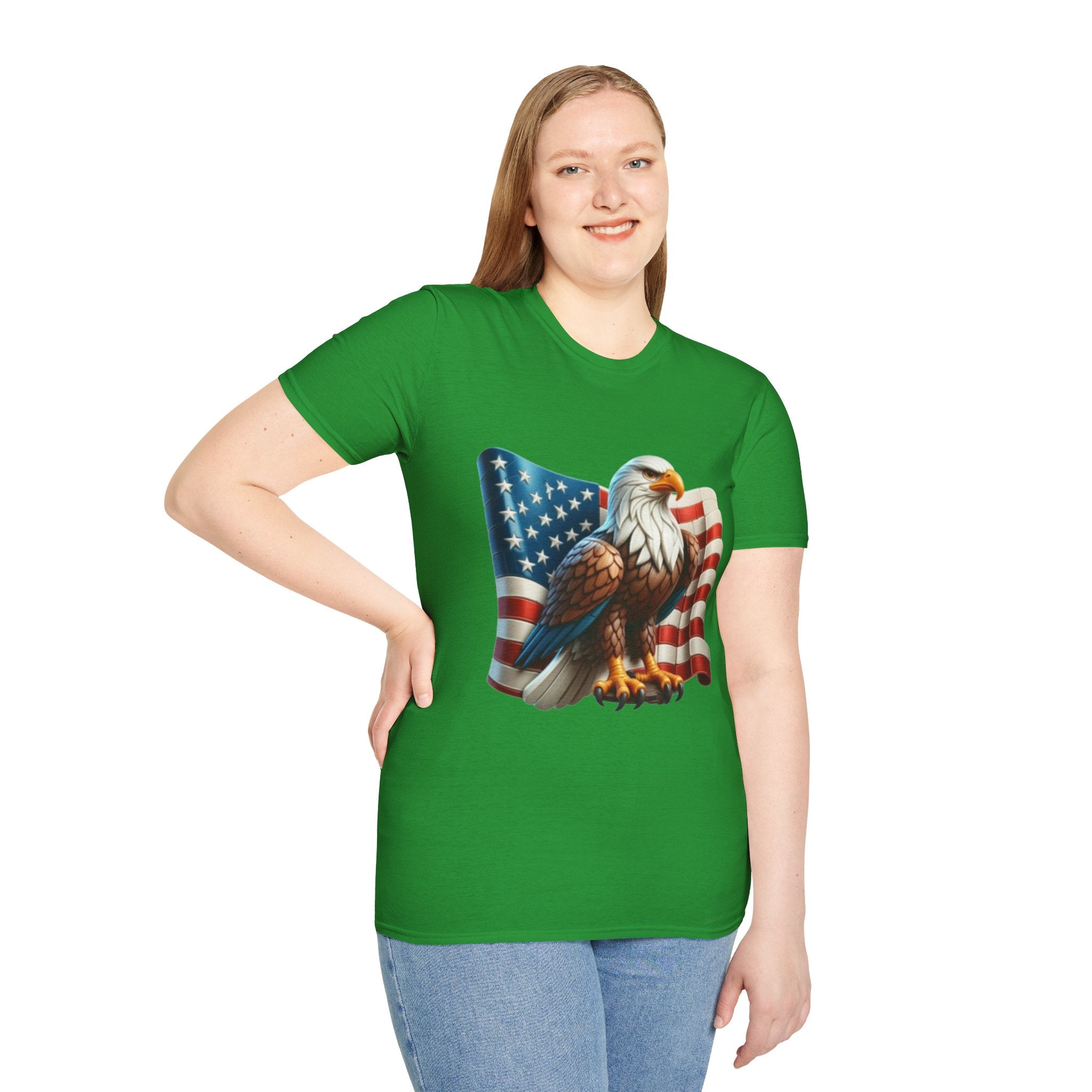 Patriotic Eagle Unisex Softstyle T-Shirt