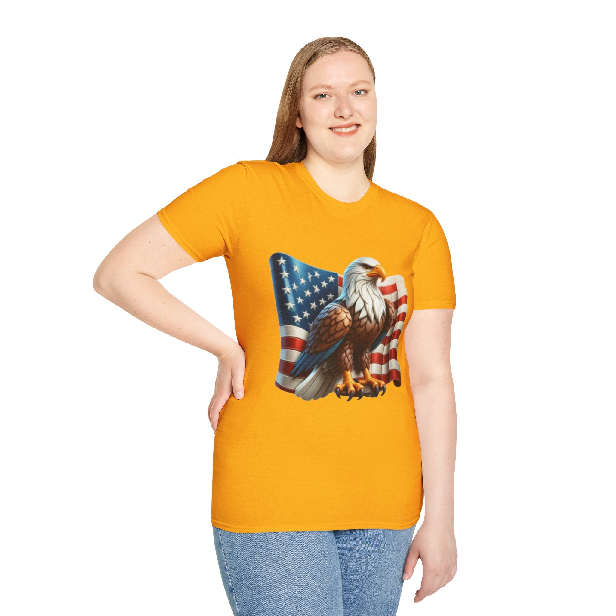 Patriotic Eagle Unisex Softstyle T-Shirt