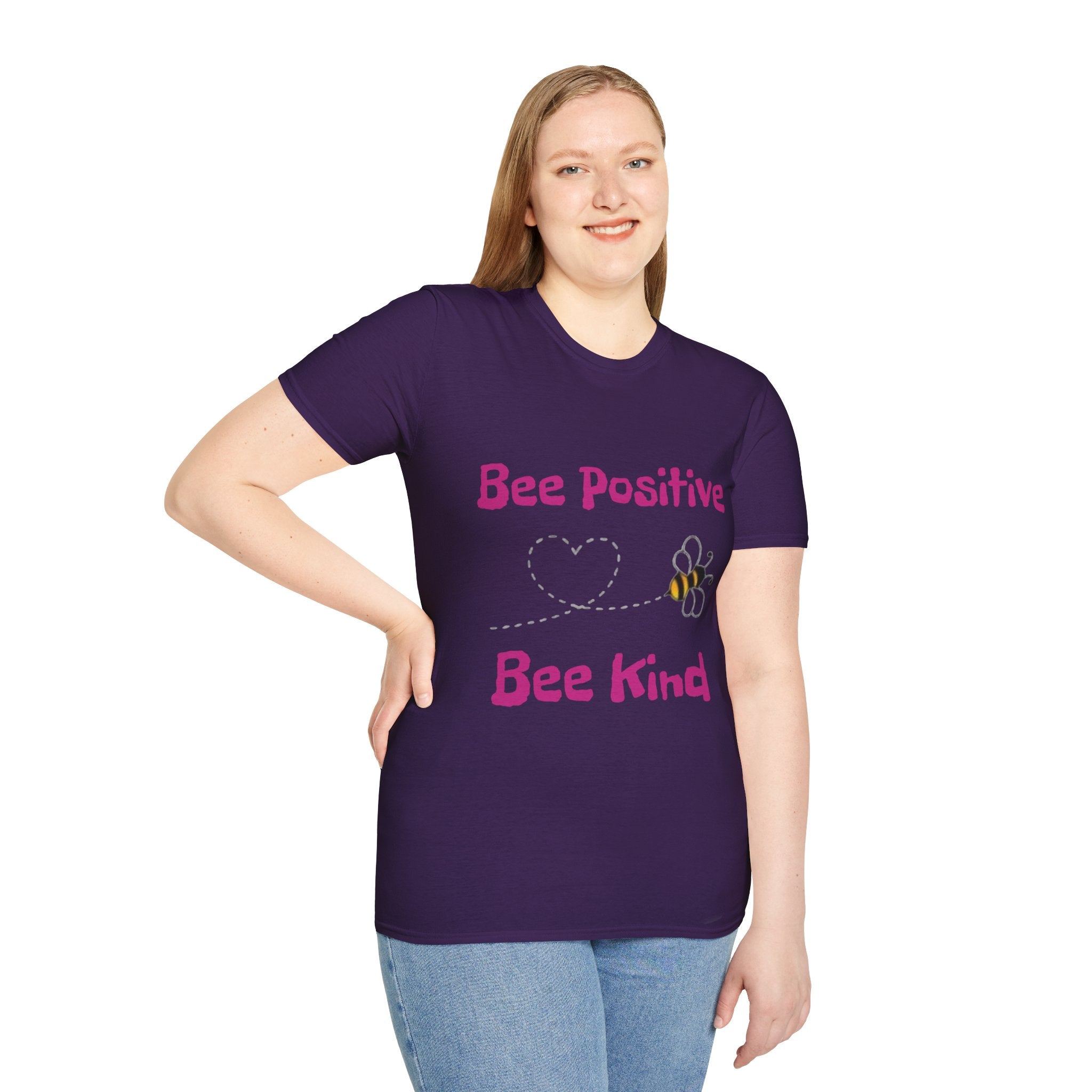 Bee Positive Bee Kind Unisex Softstyle T-Shirt