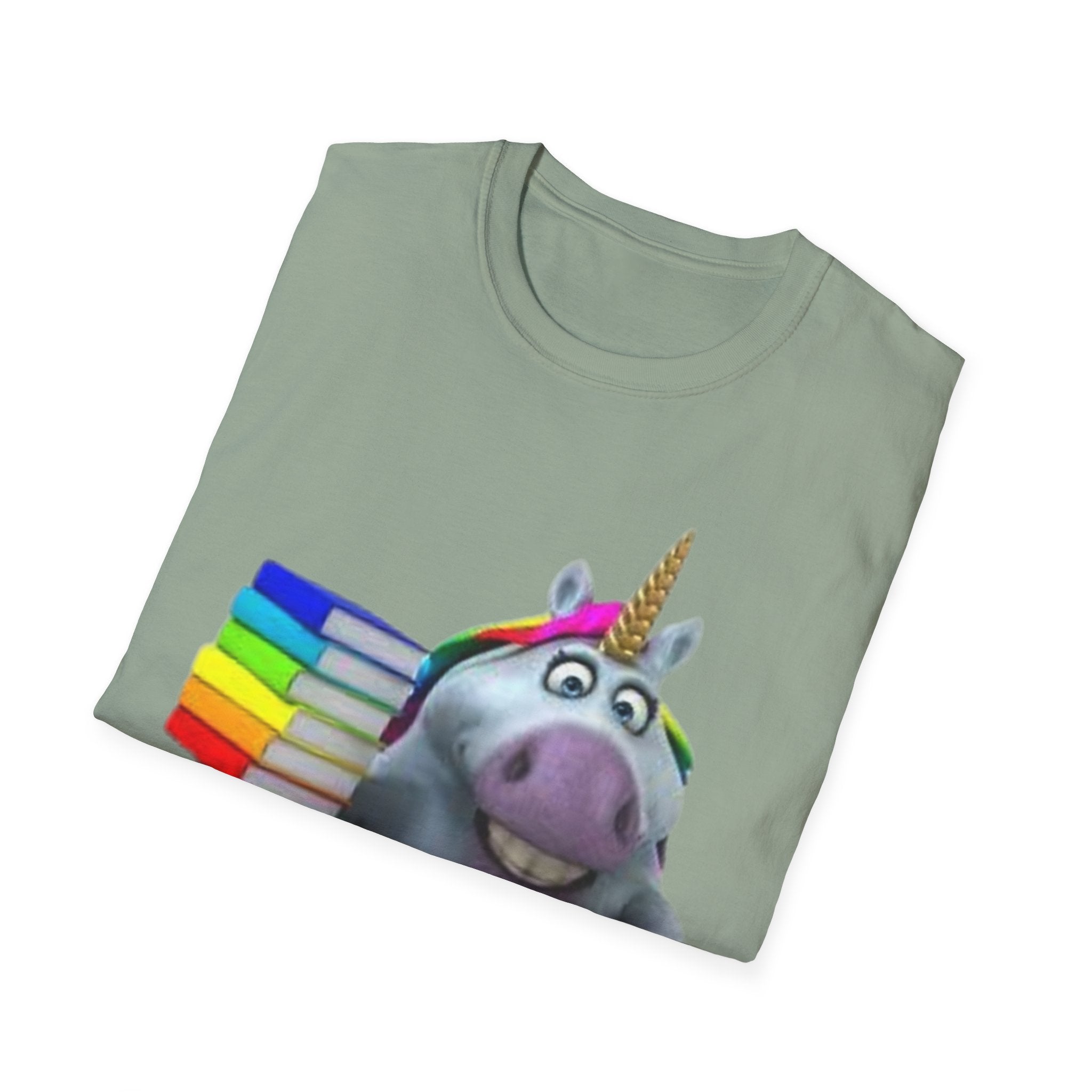 Unlocking Magic, One Book At A Time! Unicorn Unisex Softstyle T-Shirt