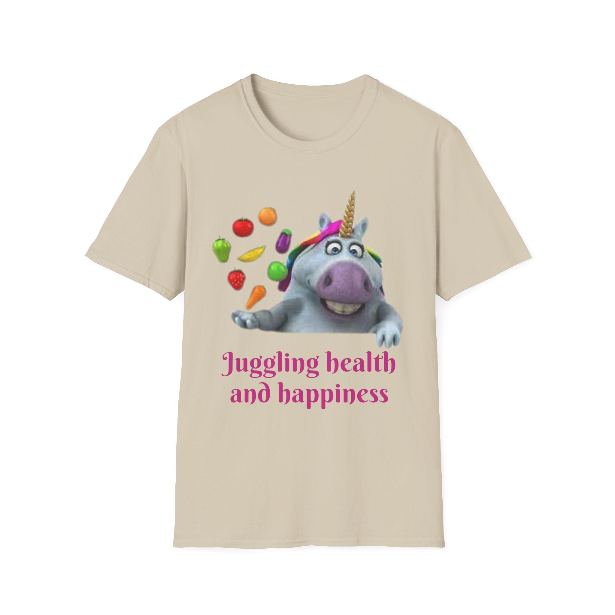 Juggling Health And Happiness Unicorn Unisex Softstyle T-Shirt