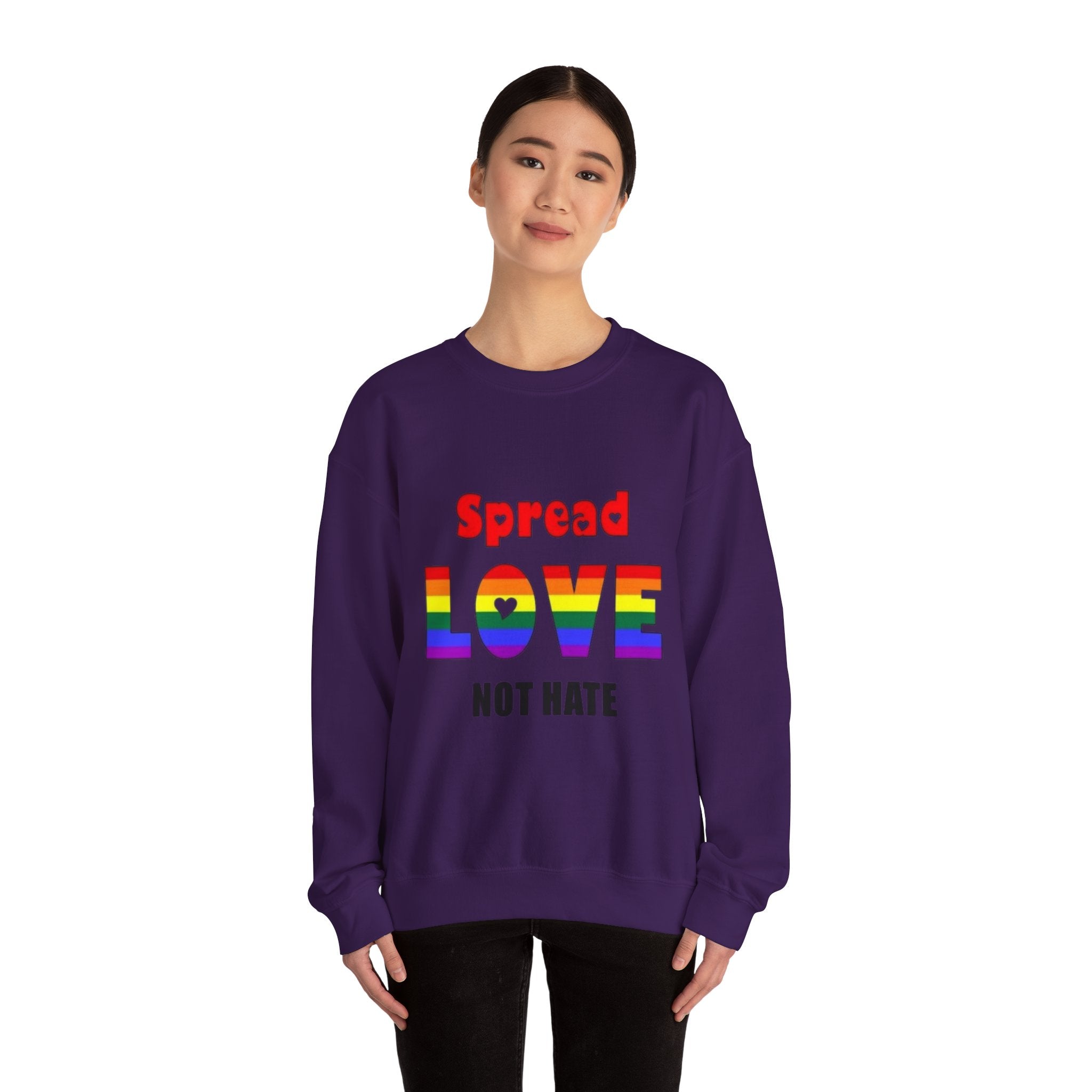 Spread Love Not Hate Unisex Crewneck Sweatshirt
