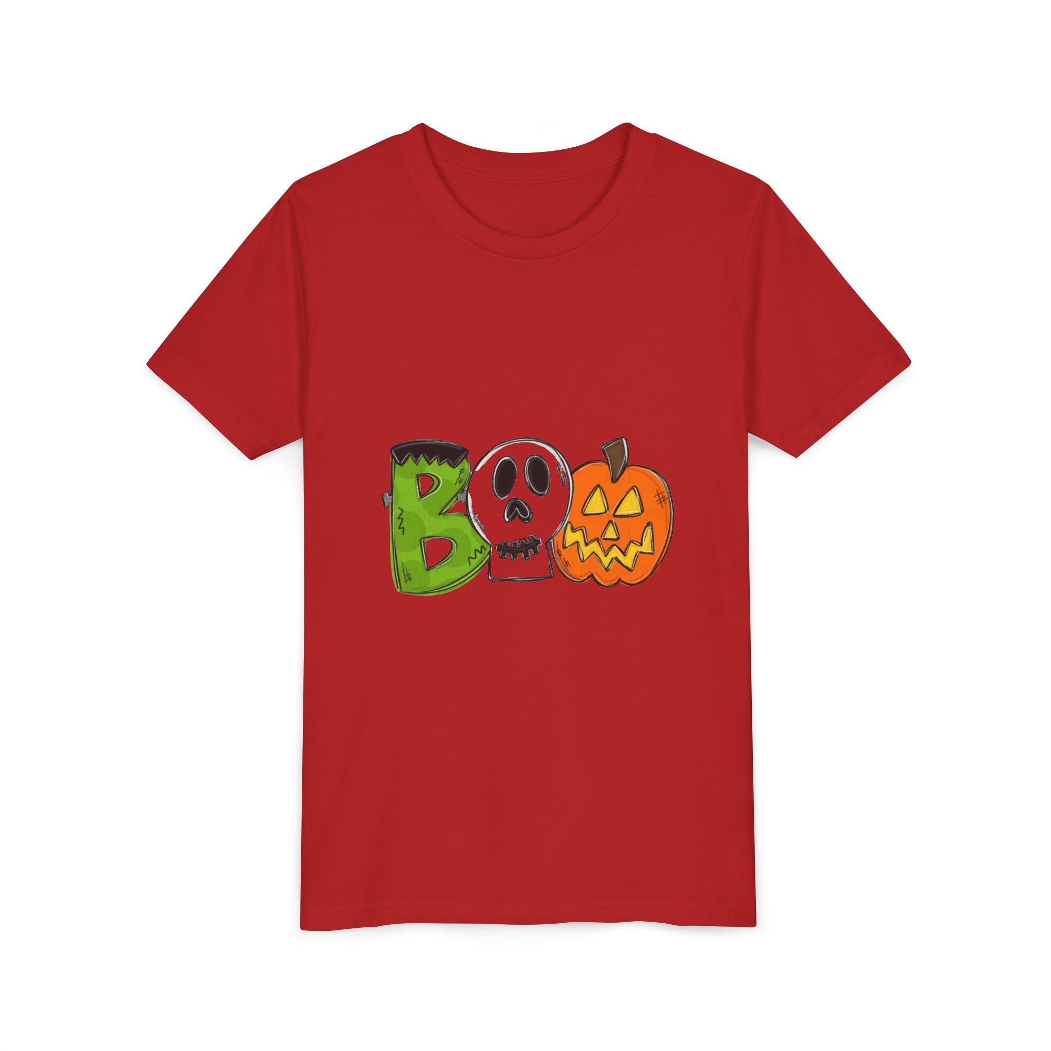 Halloween Boo Youth Short Sleeve T-Shirt