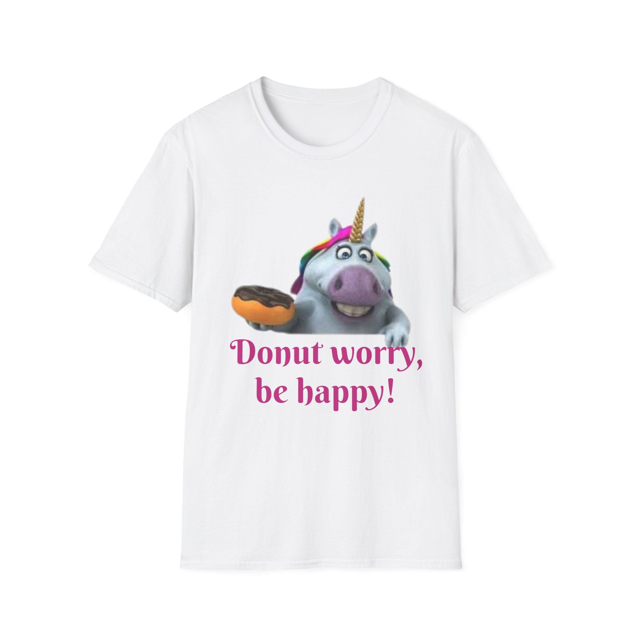 Donut Worry, Be Happy Unicorn Unisex Softstyle T-Shirt