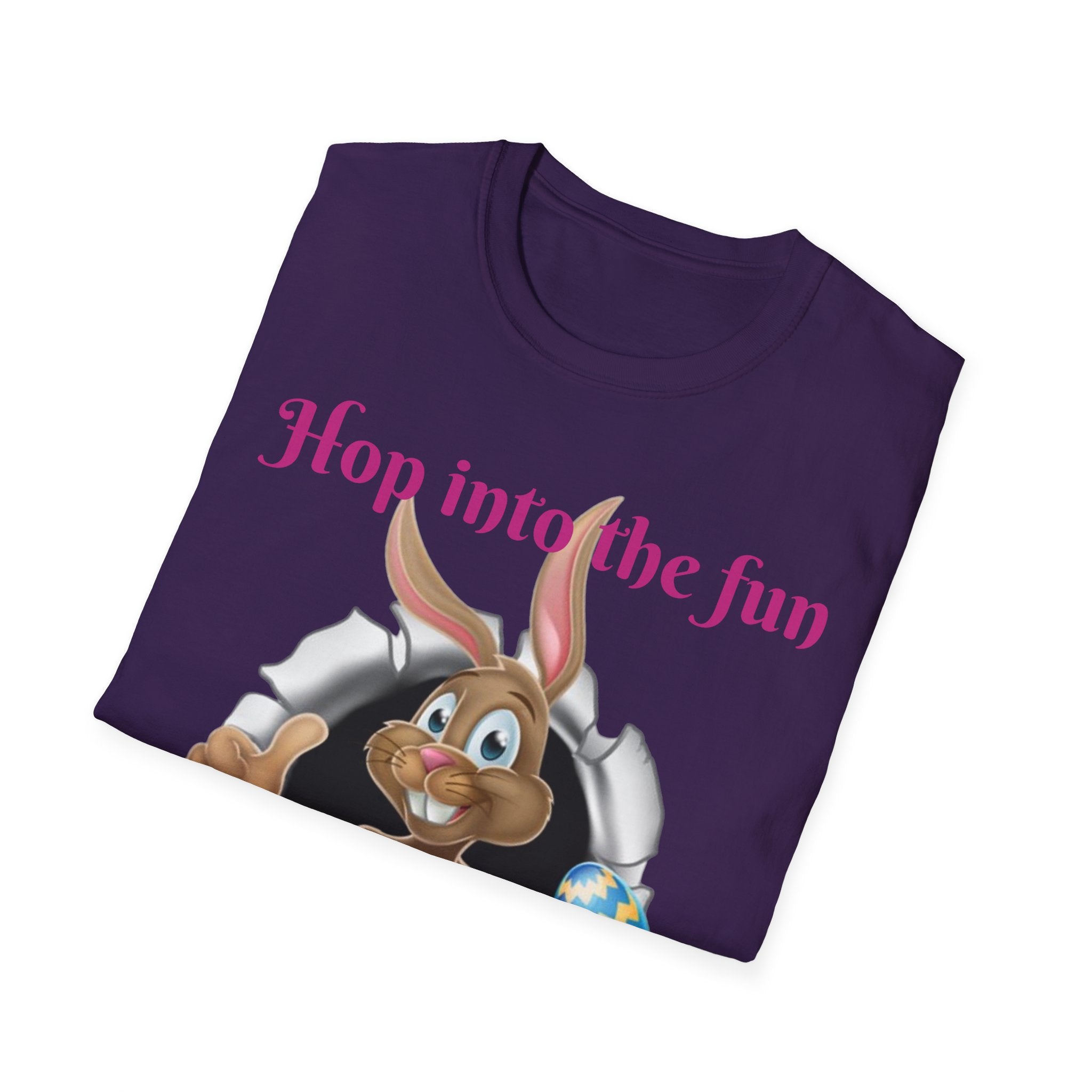 Hop Into The Fun I've Got Eggs-citing Surprises Bunny Unisex Softstyle T-Shirt