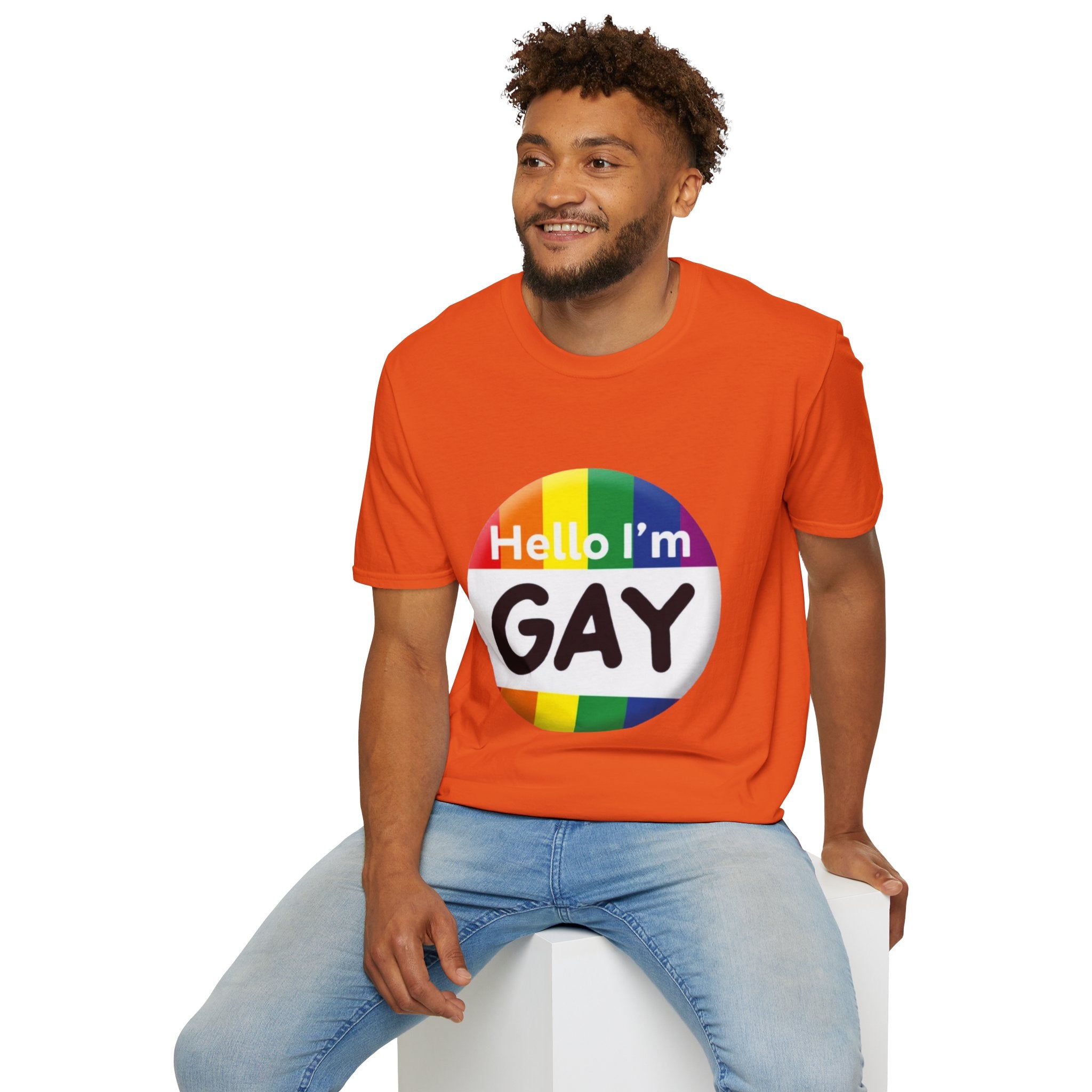 Hello I'm Gay Unisex Softstyle T-Shirt