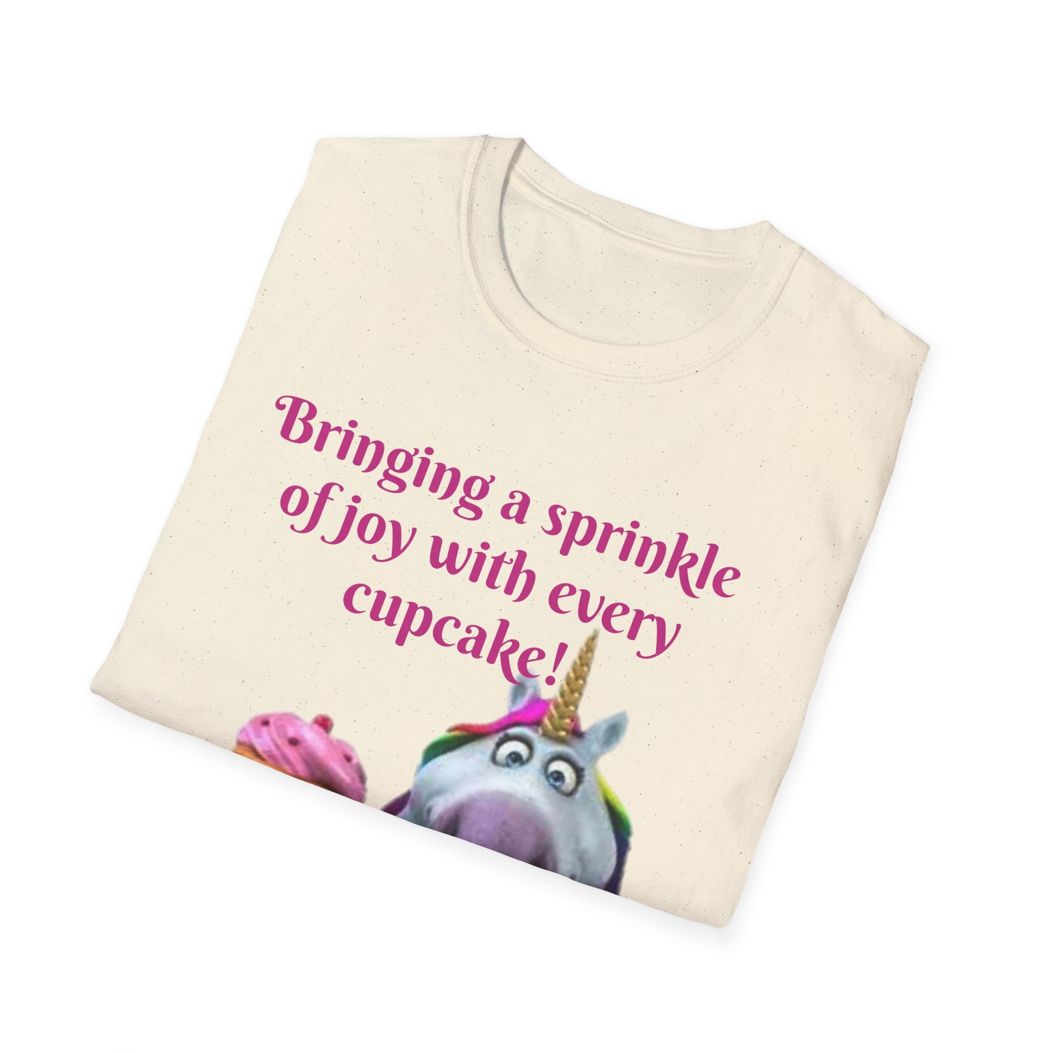 Bringing A Sprinkle Of Joy With Every Cupcake Unicorn Unisex Softstyle T-Shirt