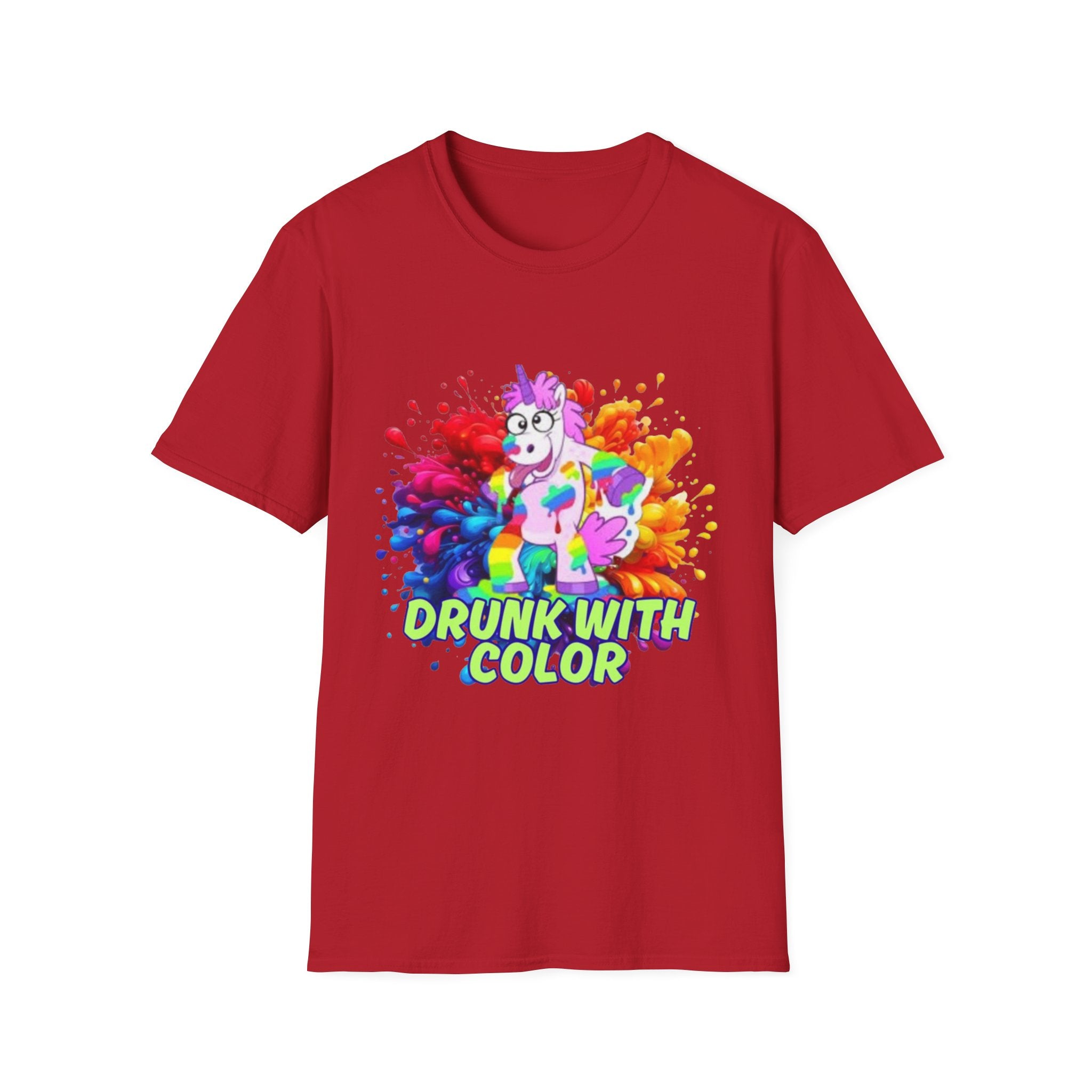 Drunk With Color Unicorn Unisex Softstyle T-Shirt