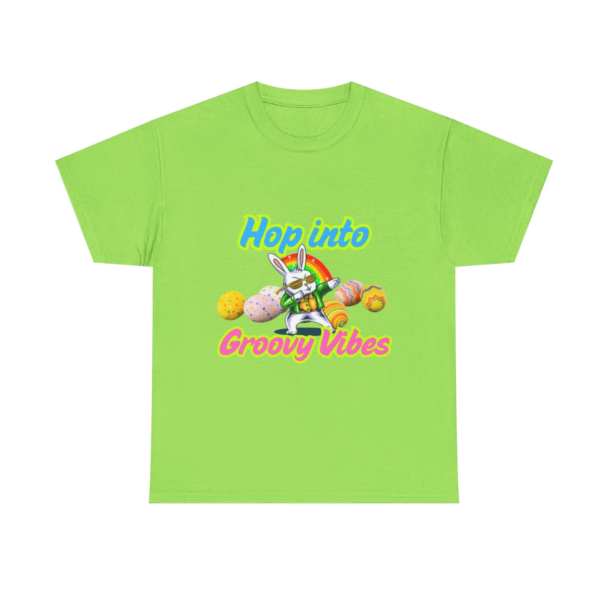 Hop Into Groovy Vibes Unisex Heavy Cotton T-Shirt