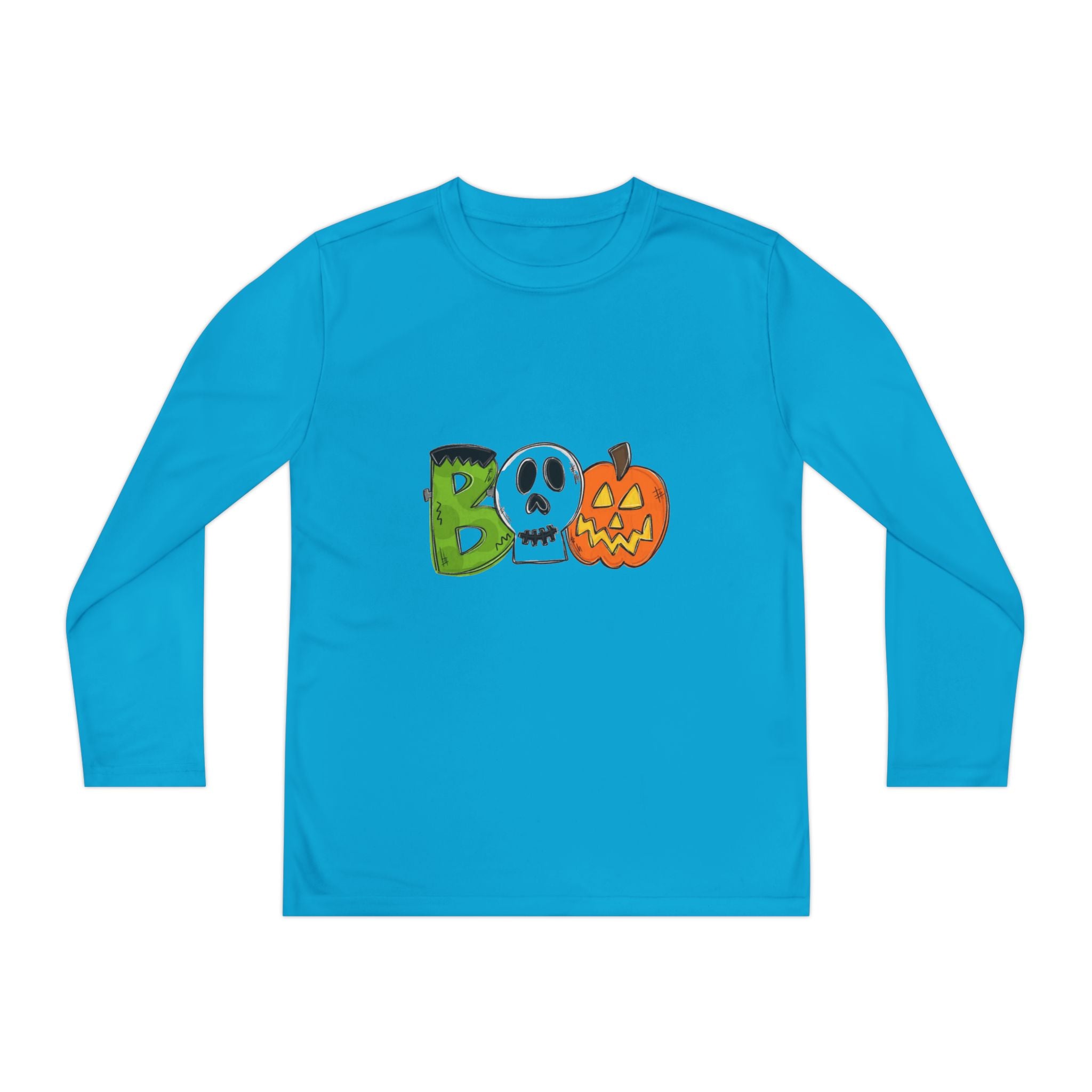 Halloween BOO Youth Long Sleeve Competitor T-Shirt