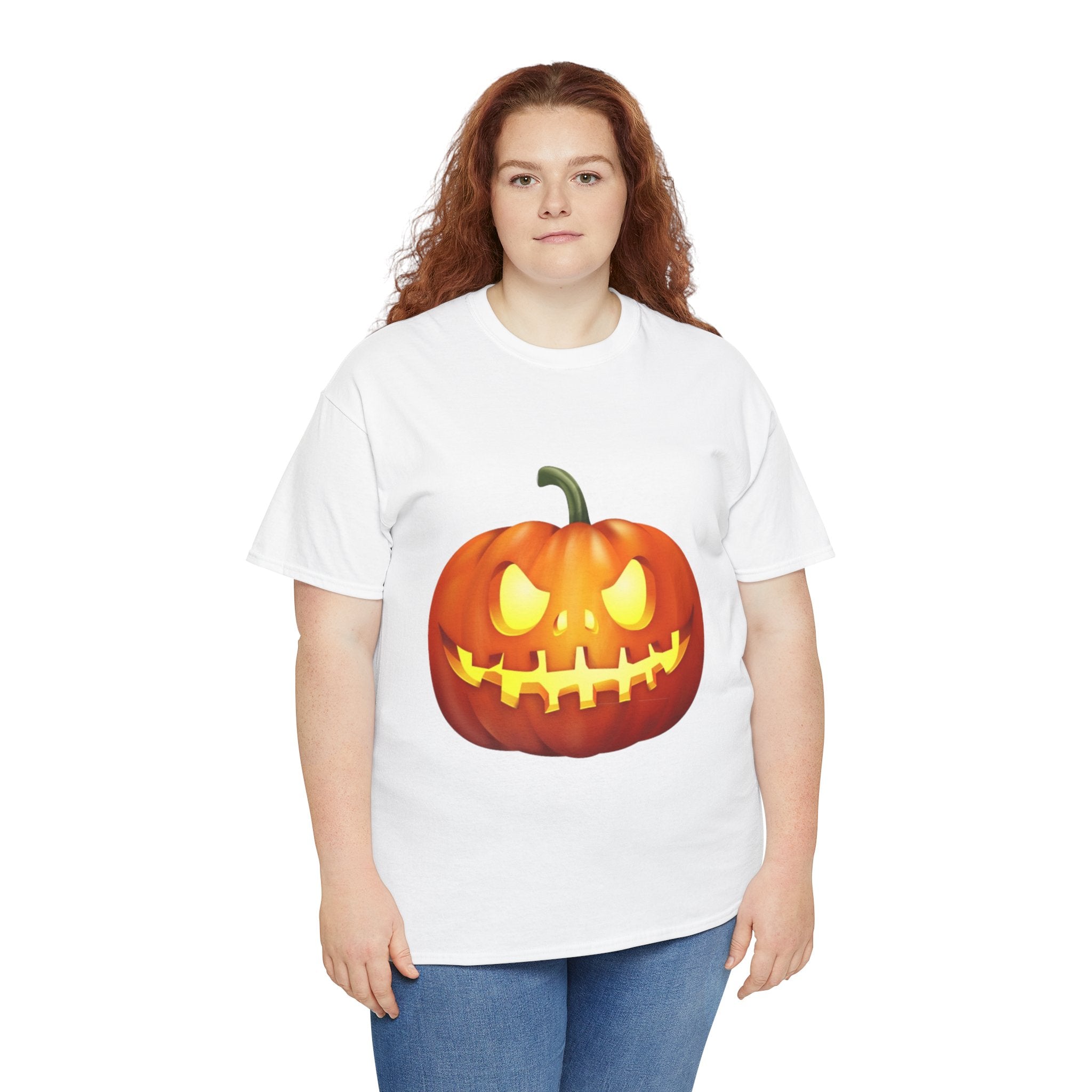 Halloween Pumpkin Unisex Heavy Cotton T-Shirt