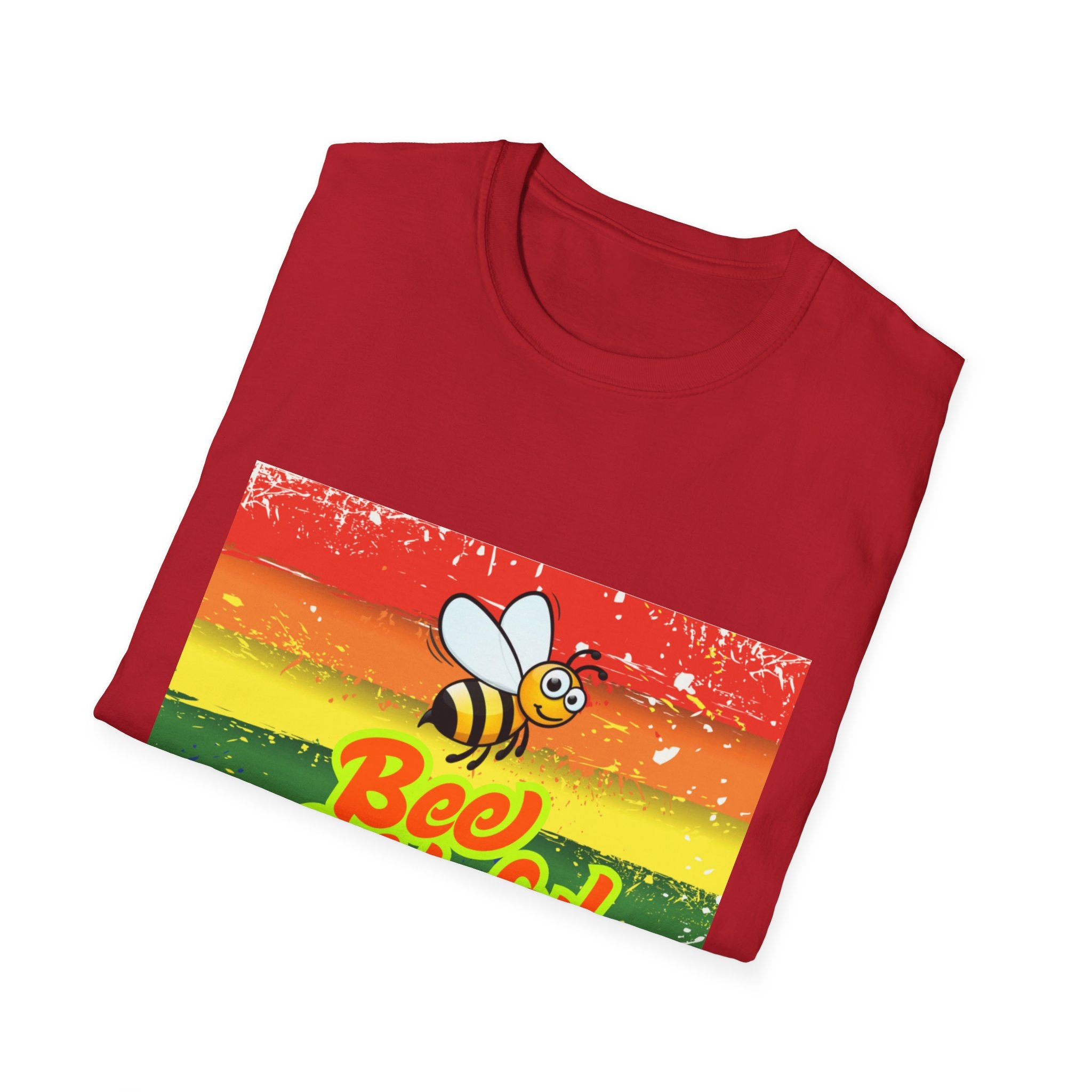Bee Grateful Rainbow Unisex Softstyle T-Shirt