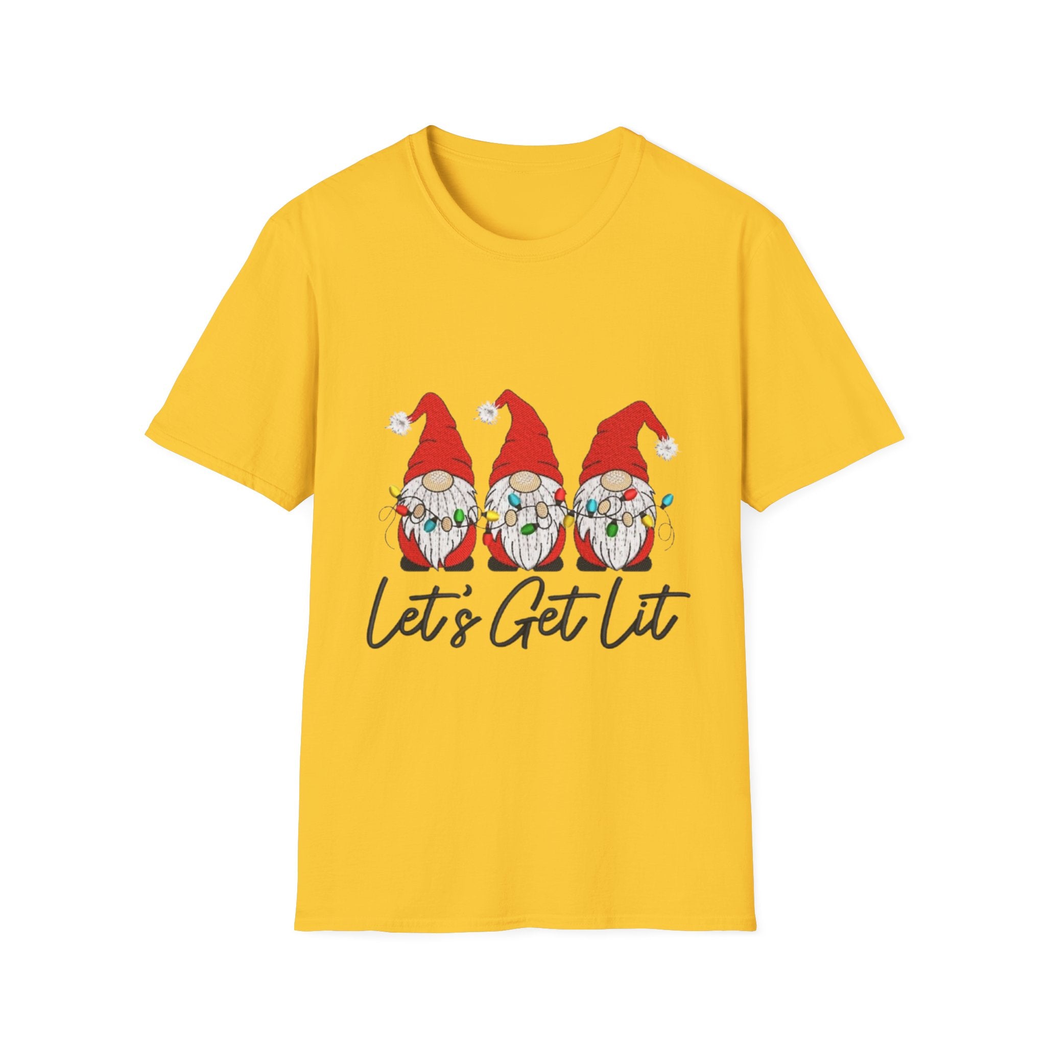 Let's Get Lit Gnome Unisex Softstyle T-Shirt