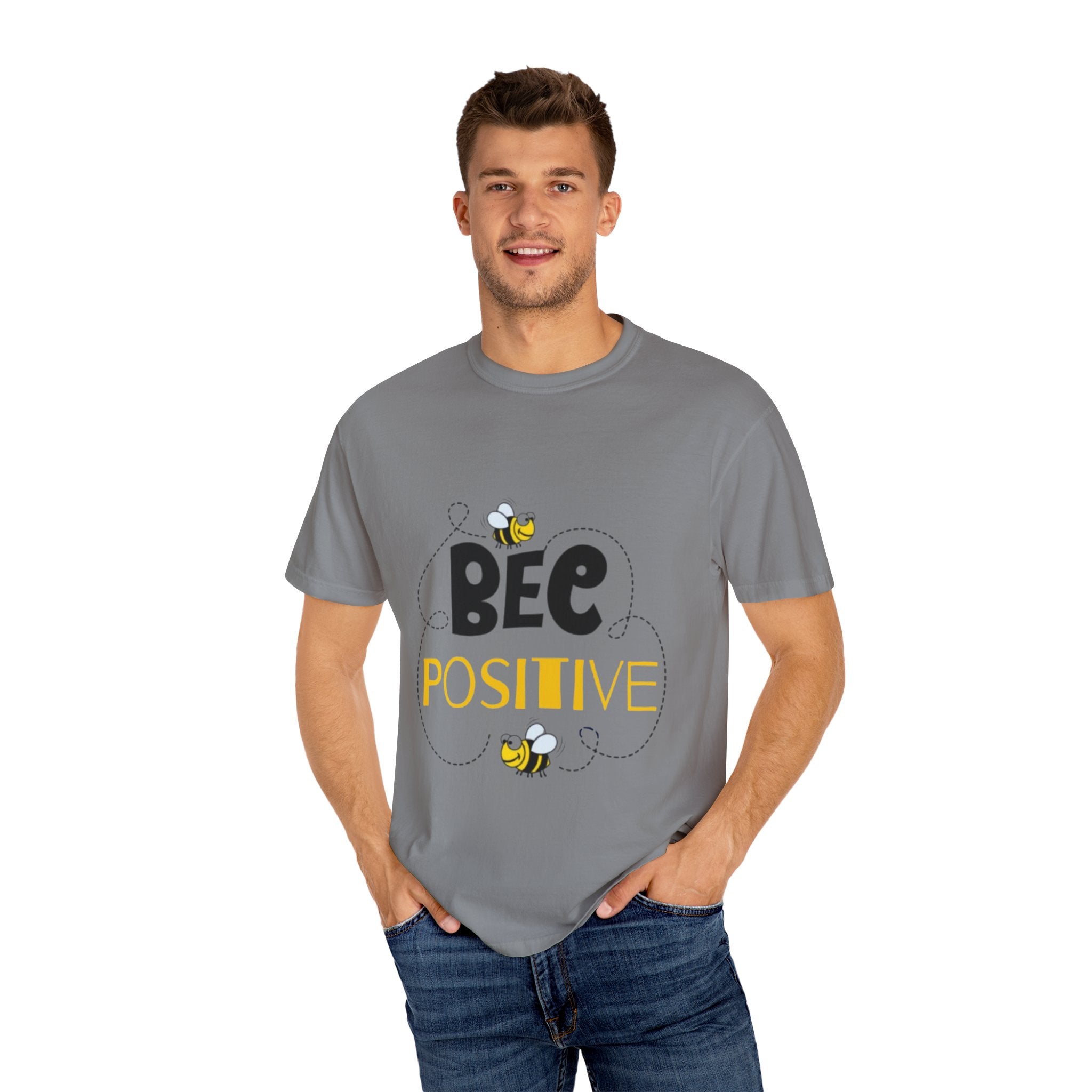 Bee Positive Unisex Garment-Dyed T-Shirt