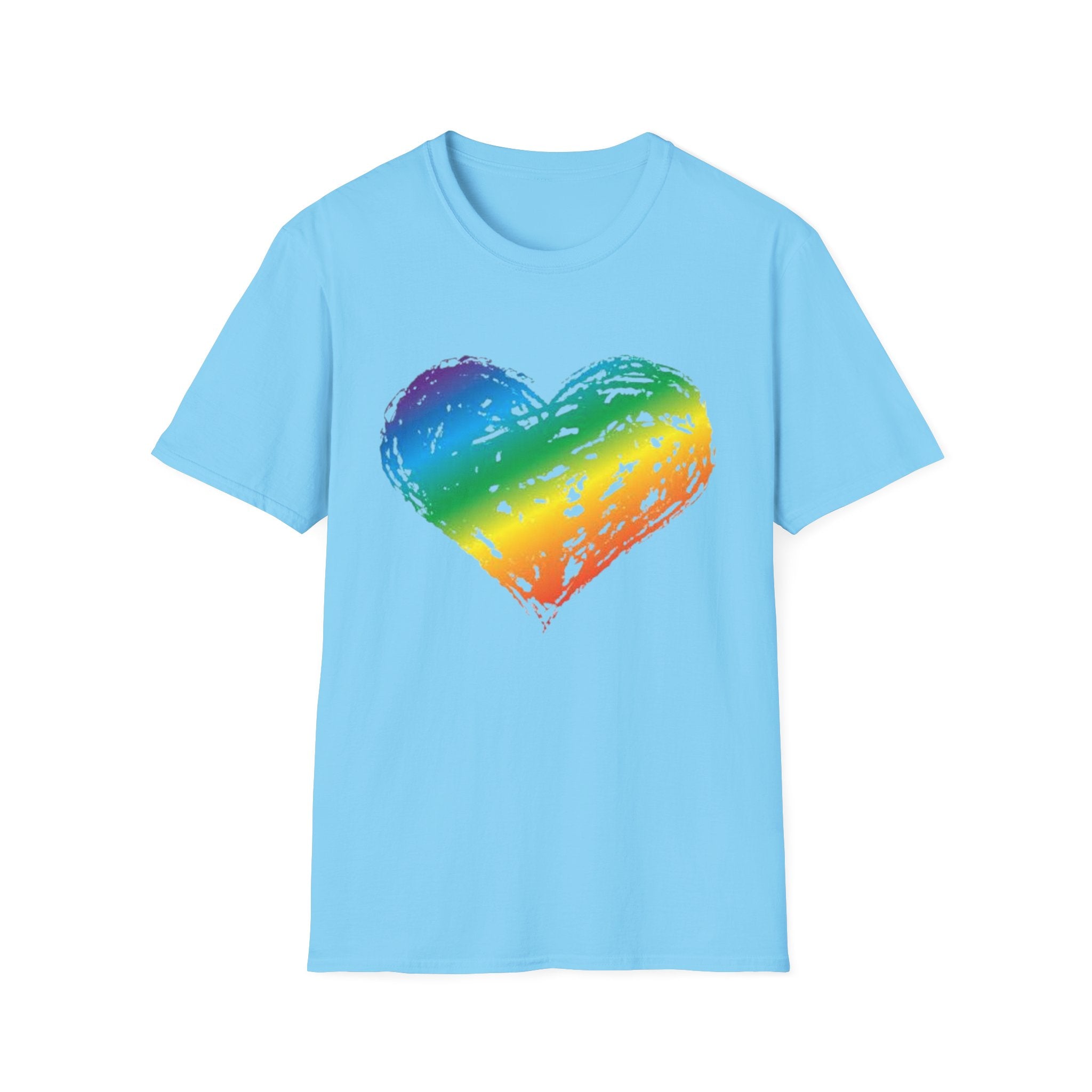 Pride Rainbow Heart Unisex Softstyle T-Shirt