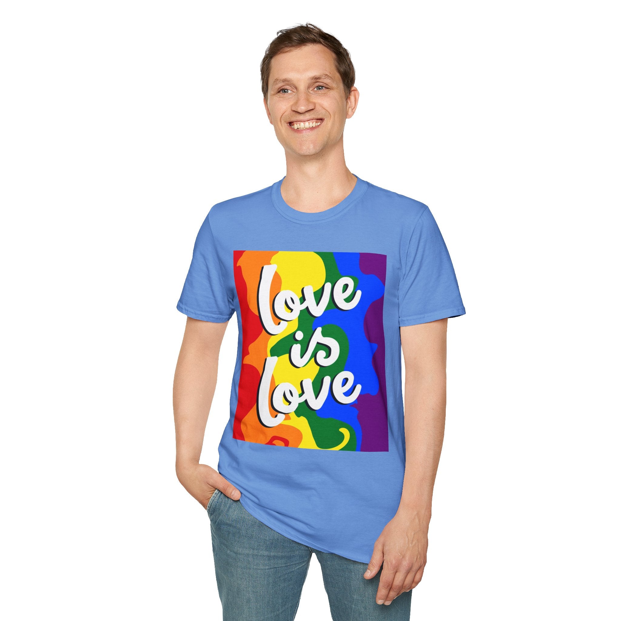 Colorful Pride Love is Love Unisex Softstyle T-Shirt