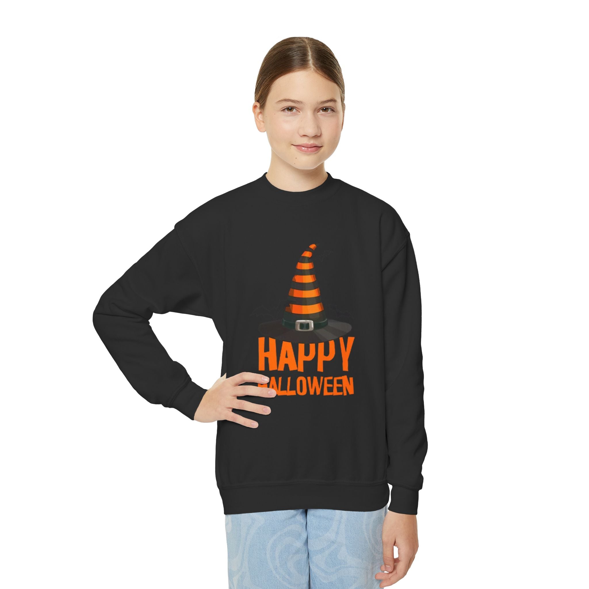 Happy Halloween Youth Crewneck Sweatshirt