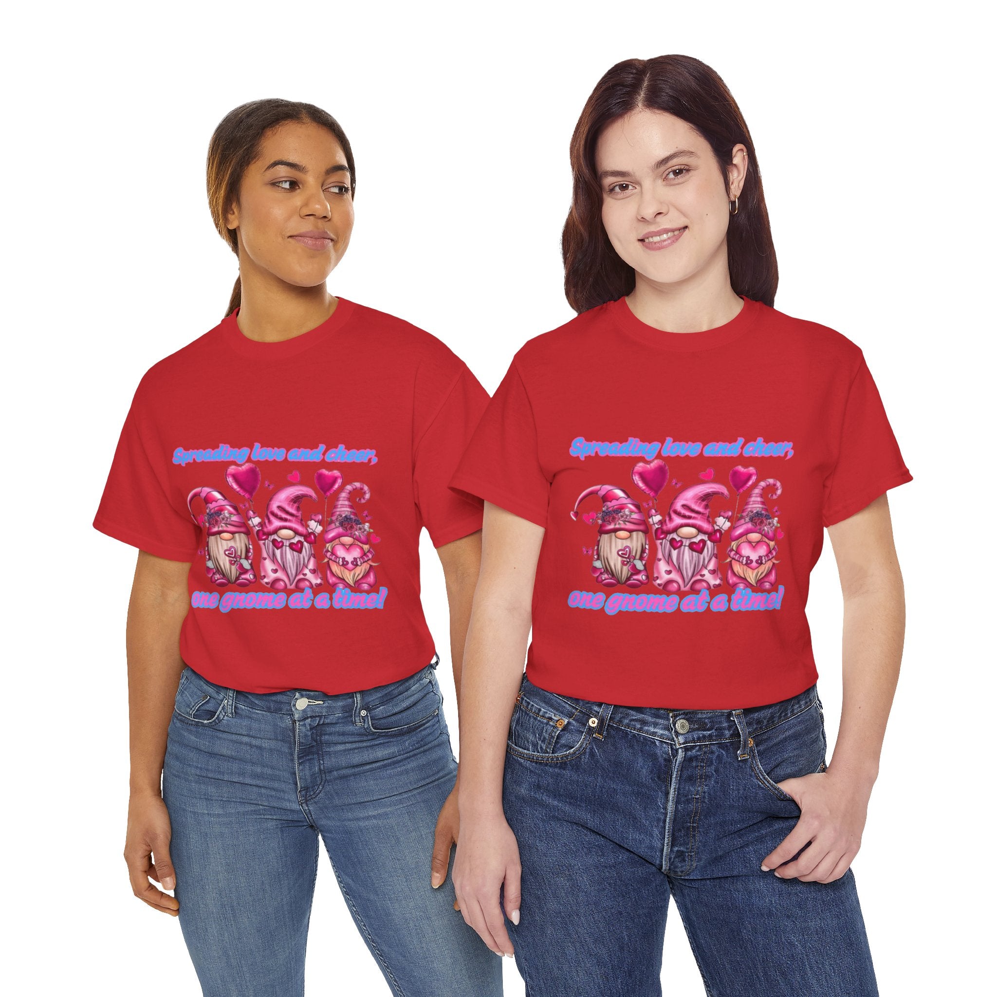 Spreading Love And Cheer, One Gnome At A Time Unisex Heavy Cotton T-Shirt