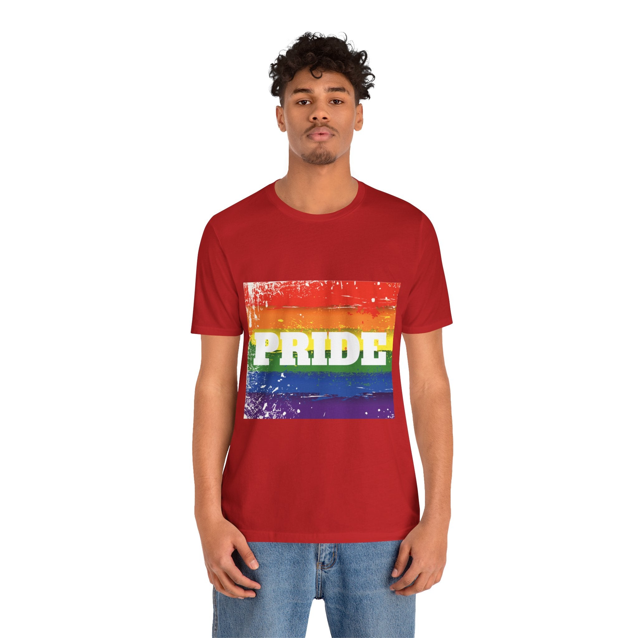 Pride Rainbow Unisex Jersey Short Sleeve T-Shirt