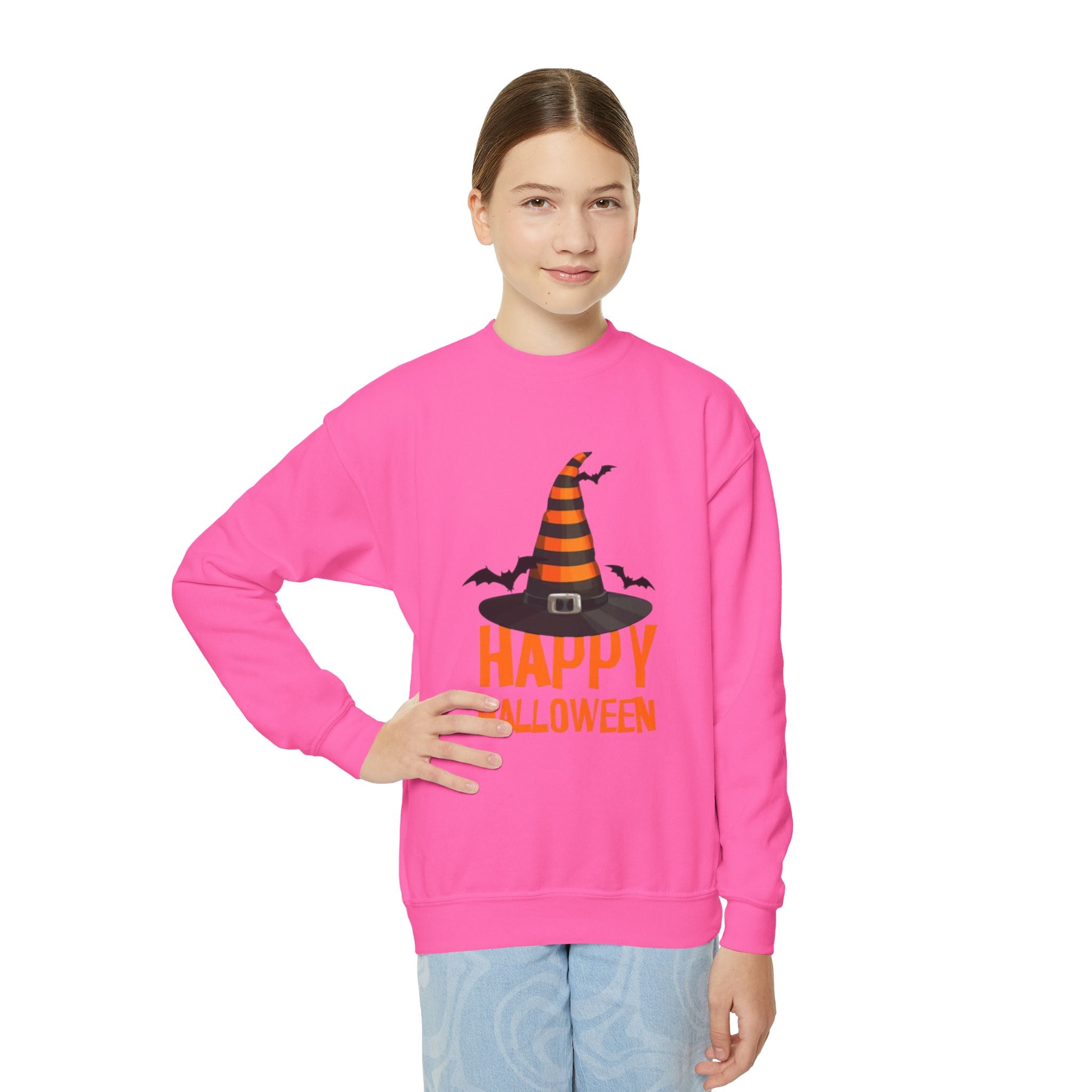 Happy Halloween Youth Crewneck Sweatshirt