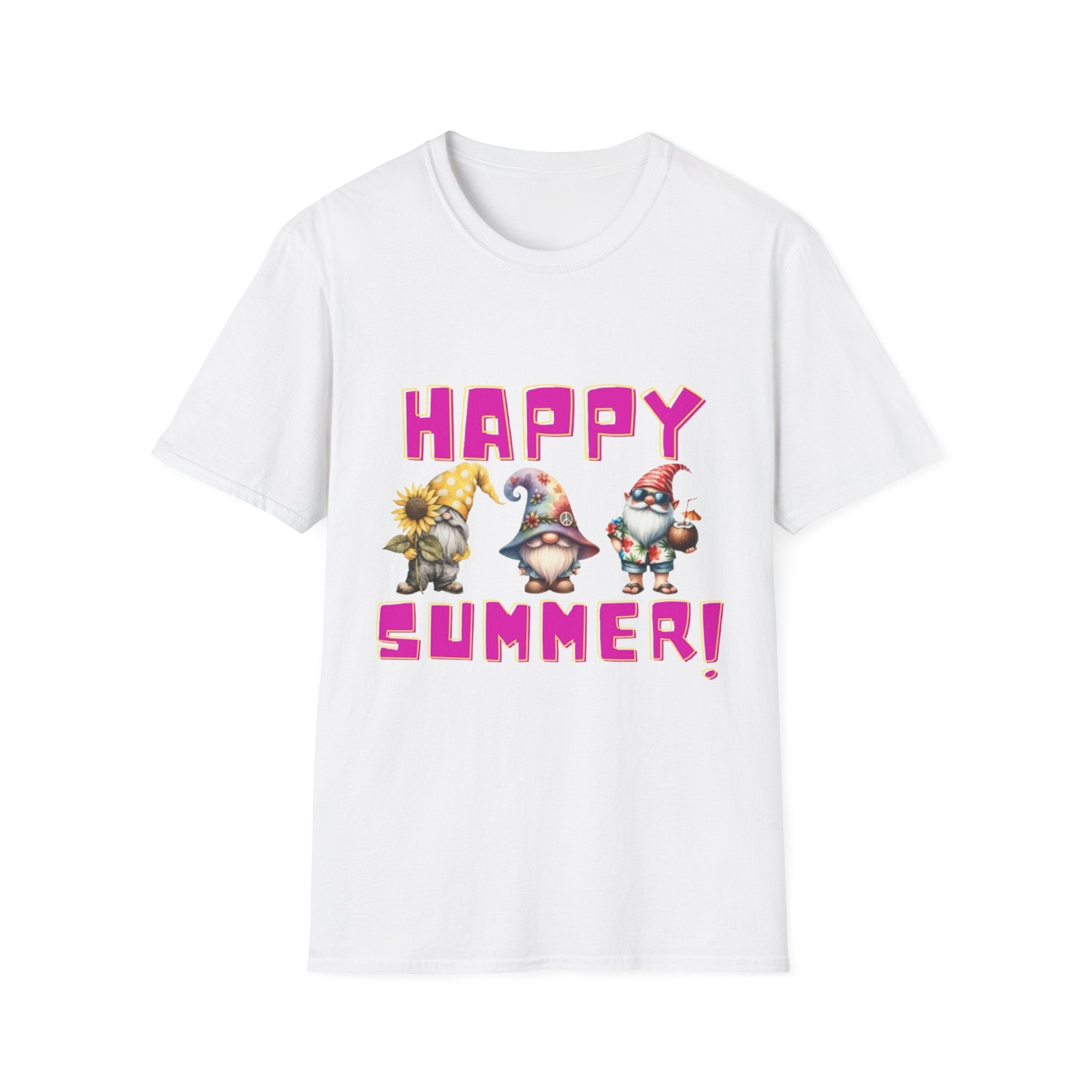 Happy Summer Gnome Unisex Softstyle T-Shirt