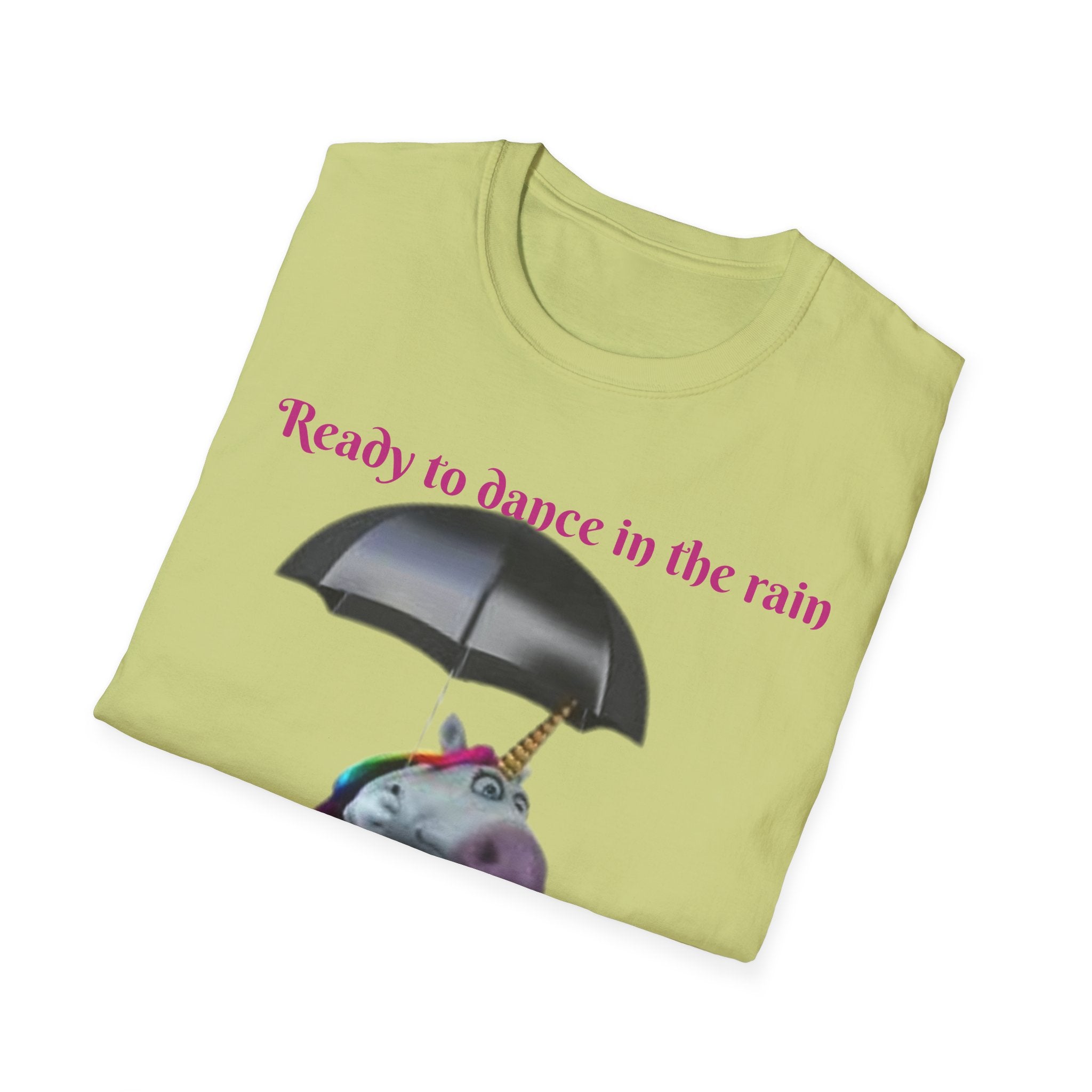 Ready to Dance In The Rain With A Splash Of Style Unicorn Unisex Softstyle T-Shirt